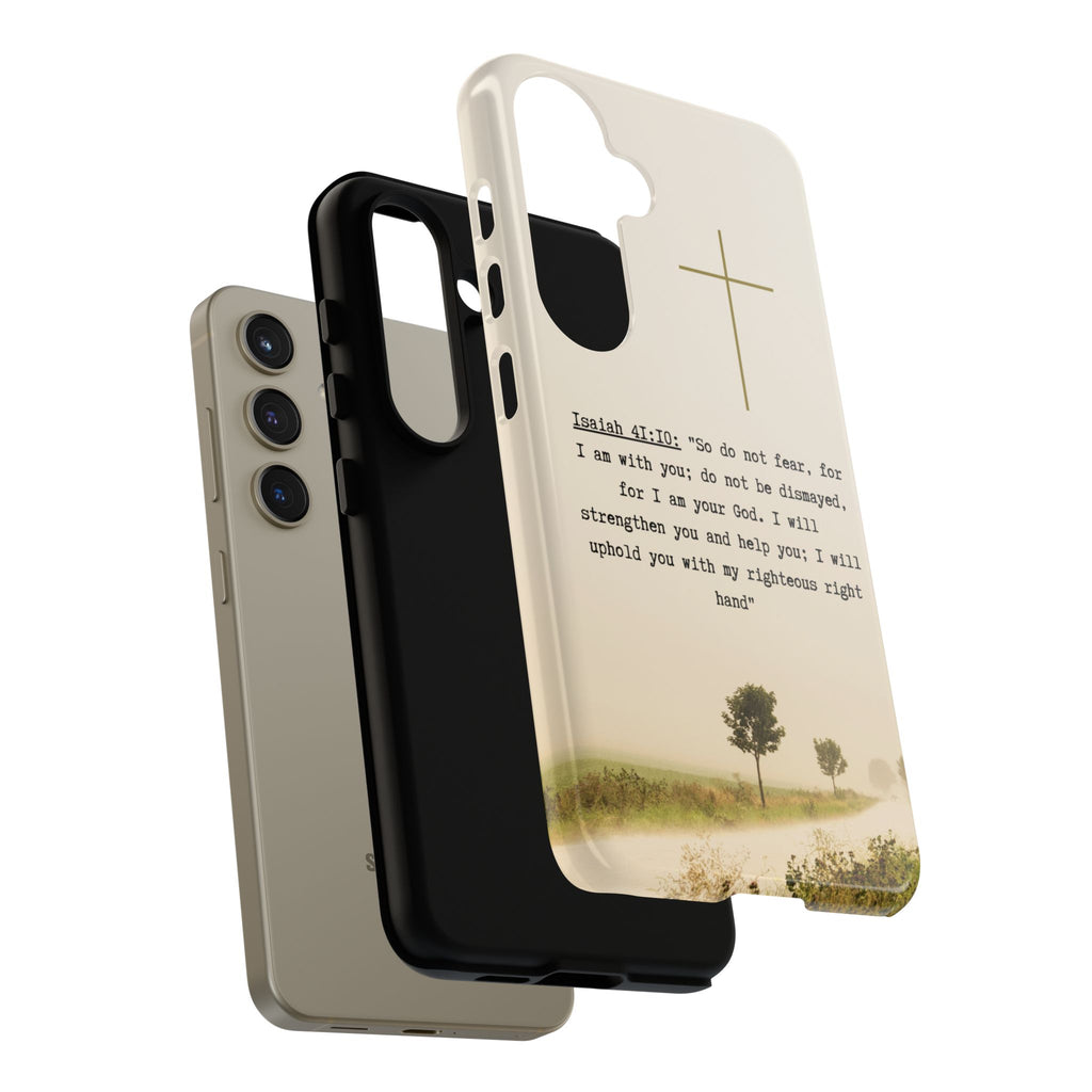 Christian Cross Phone Case with Isaiah 41:10 —The Original, Inspirational Protective iPhone Cover