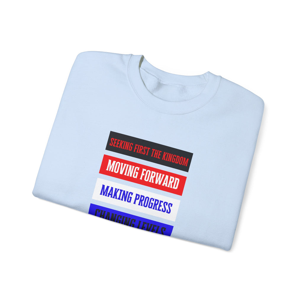 MOVING FORWARD – Unisex kristen sweatshirt med tryk | The Original