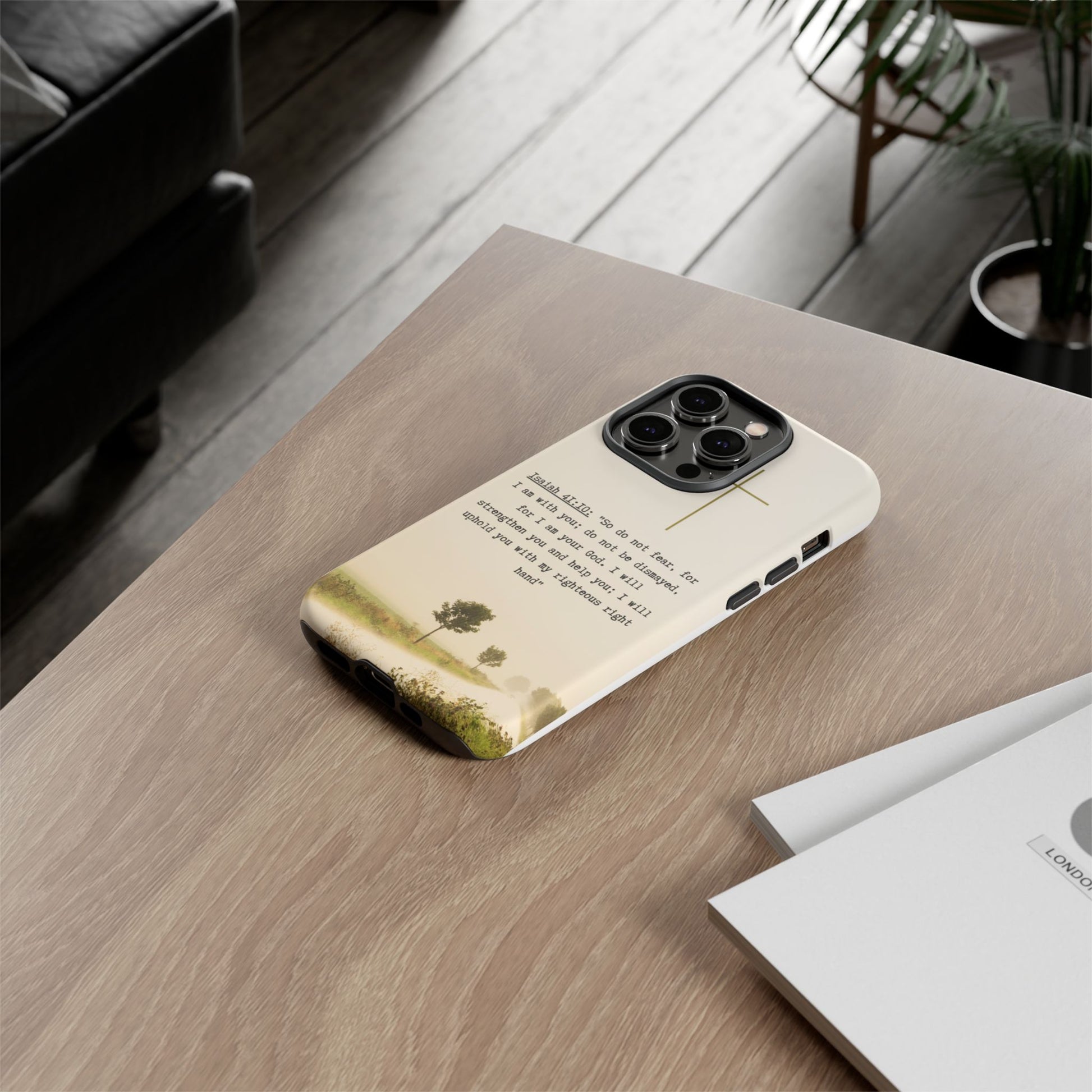 Christian Cross Phone Case with Isaiah 41:10 —The Original, Inspirational Protective iPhone Cover