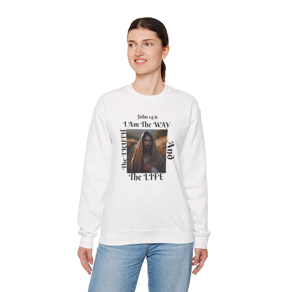 Sudadera con cuello redondo cristiana nacida de nuevo - Unisex The way