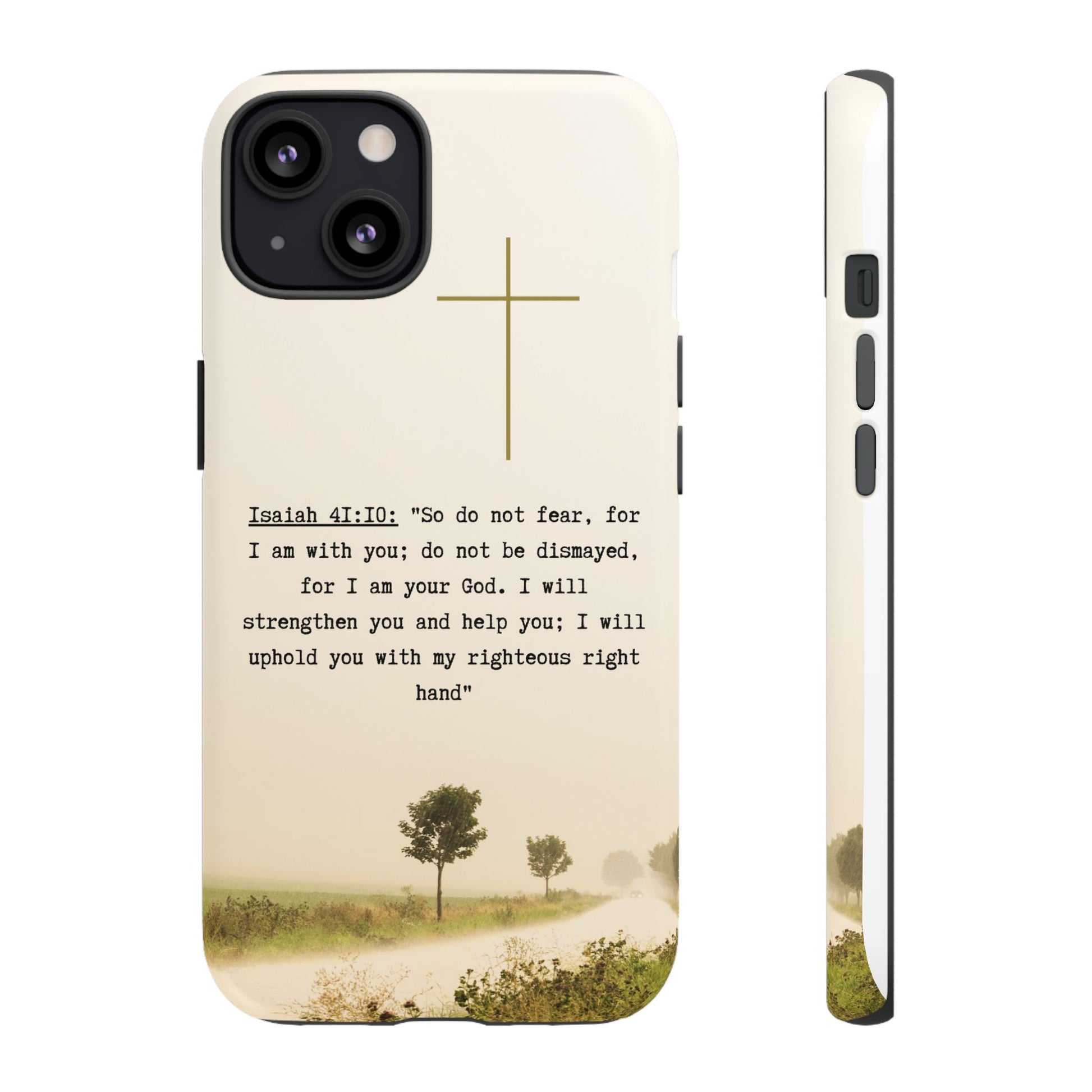 Christian Cross Phone Case with Isaiah 41:10 —The Original, Inspirational Protective iPhone Cover
