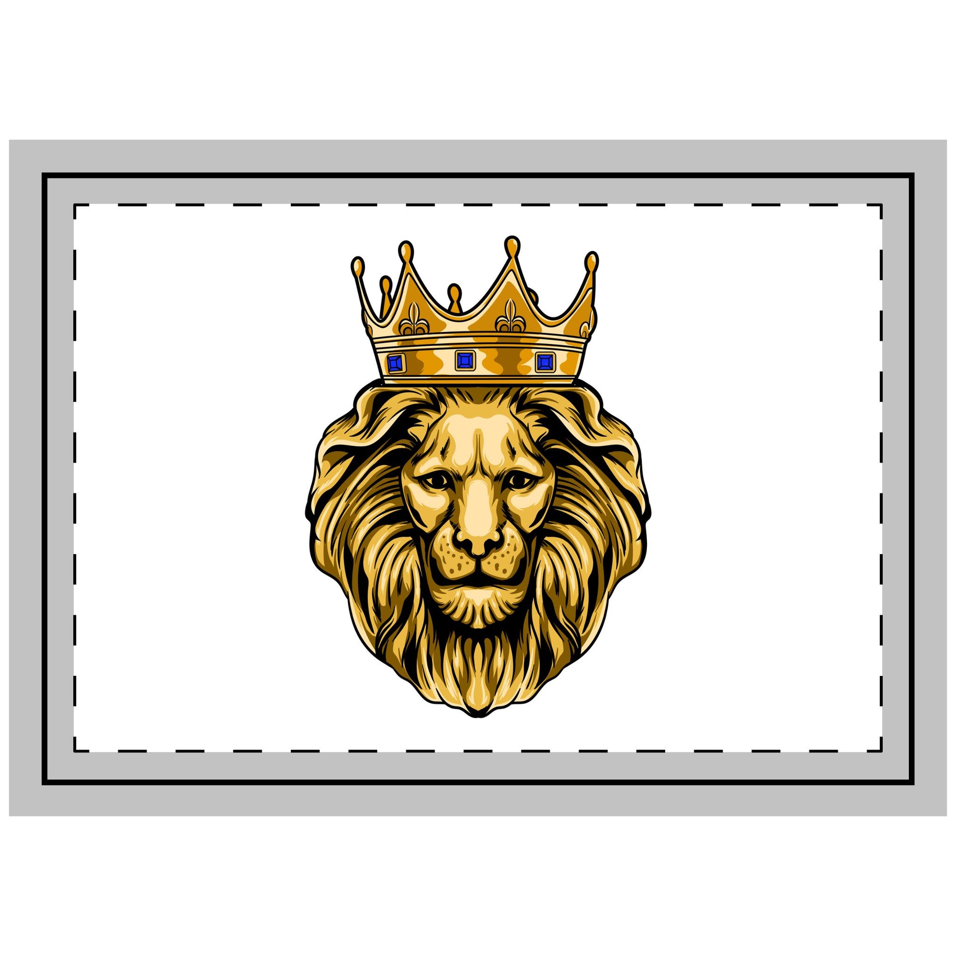 GOLD LION – Hvidt pudebetræk med kronet løve | The Original - faithwear