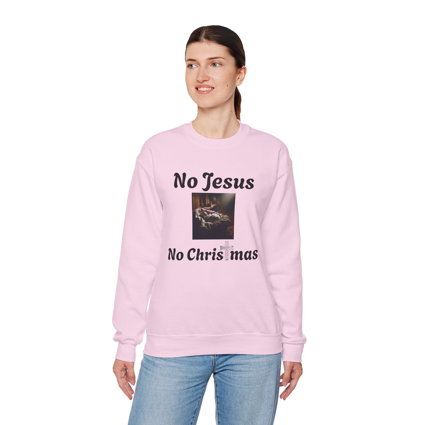 No Jesus No Christmas Crewneck Sweatshirt