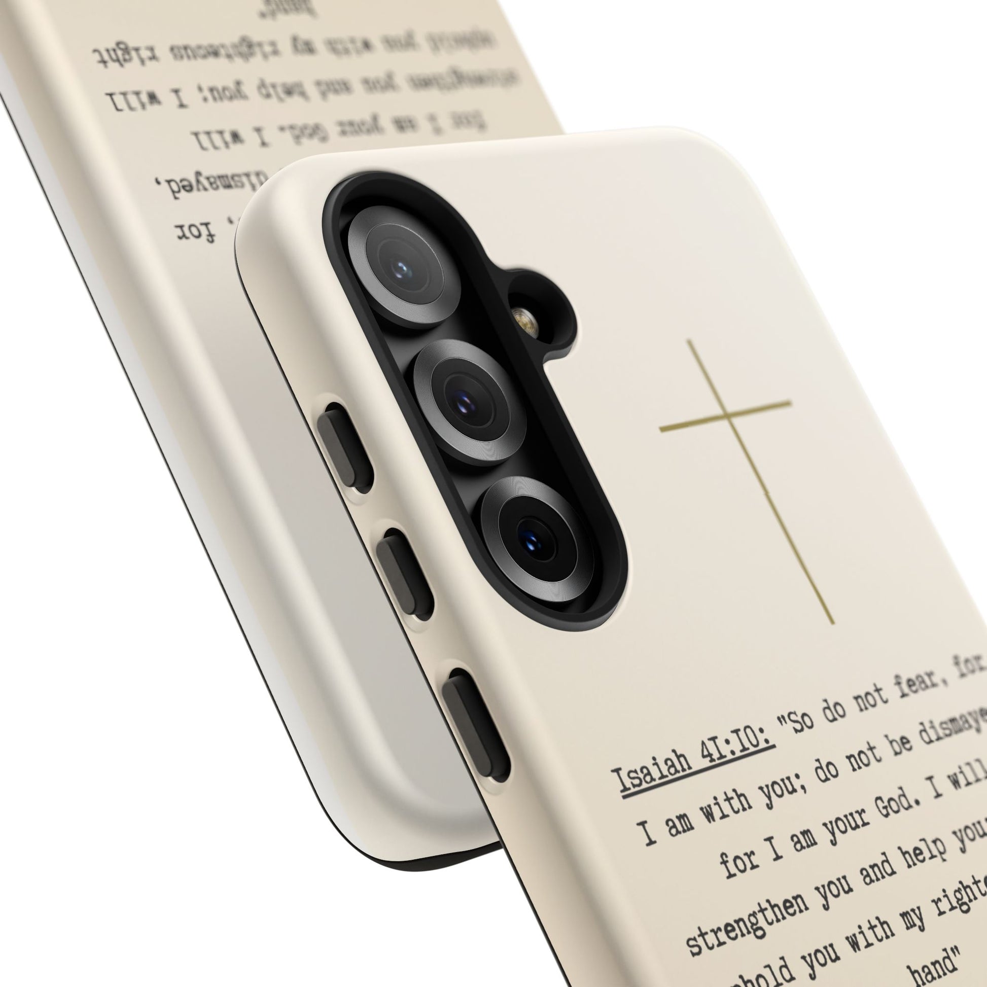 Christian Cross Phone Case with Isaiah 41:10 —The Original, Inspirational Protective iPhone Cover