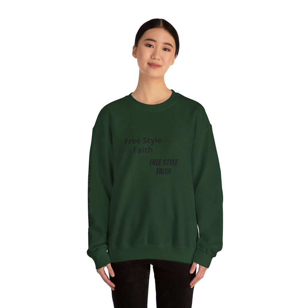 Faith Graphic Crewneck Sweatshirt — "Free Style Faith" Text  - The Original