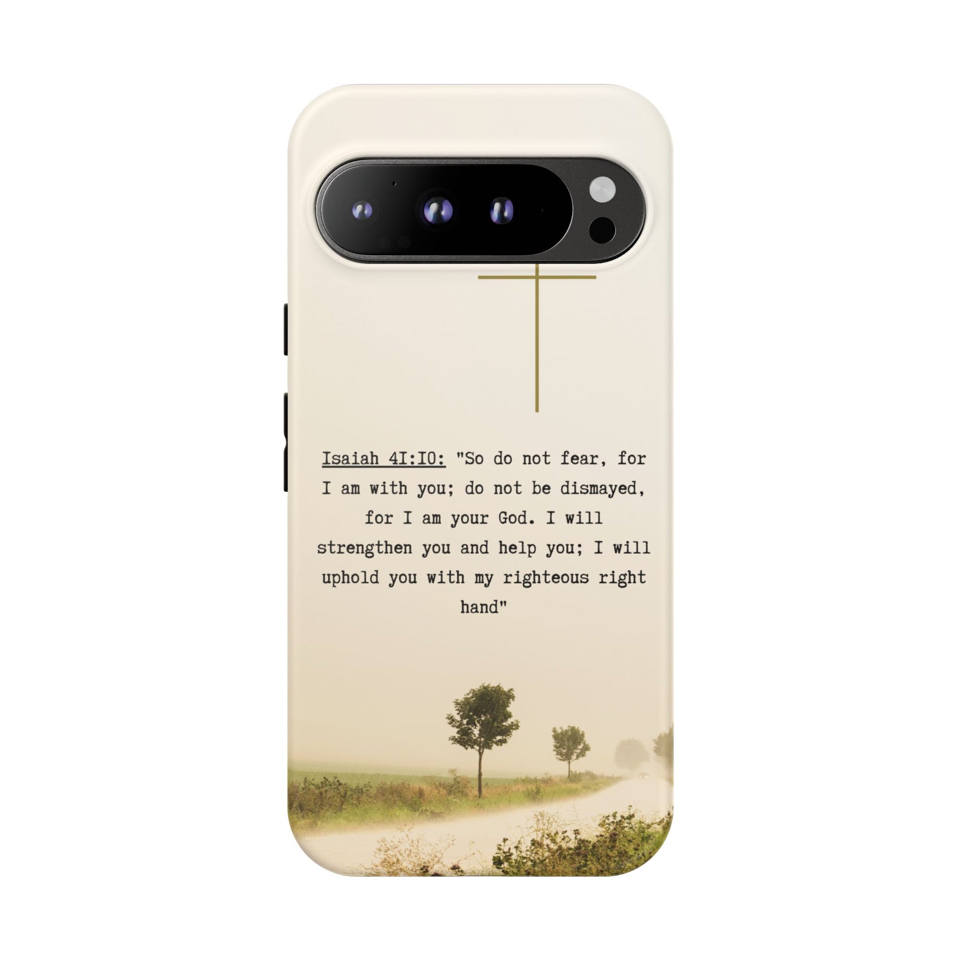 Christian Cross Phone Case with Isaiah 41:10 —The Original, Inspirational Protective iPhone Cover