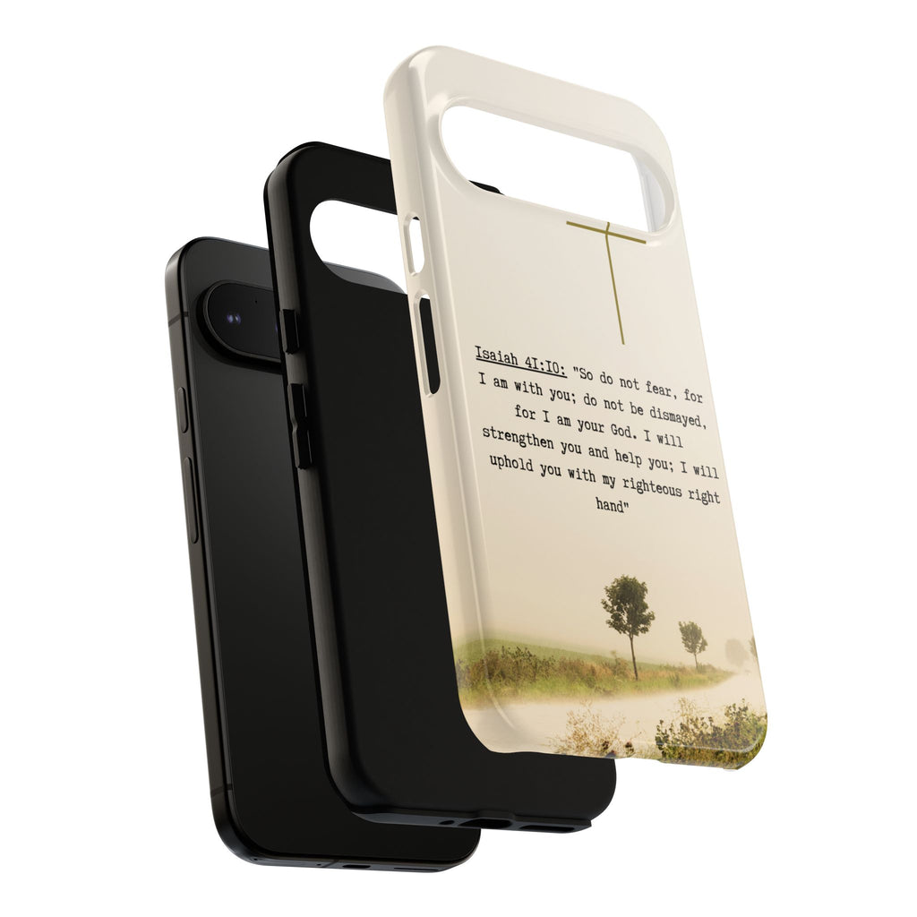 Christian Cross Phone Case with Isaiah 41:10 —The Original, Inspirational Protective iPhone Cover
