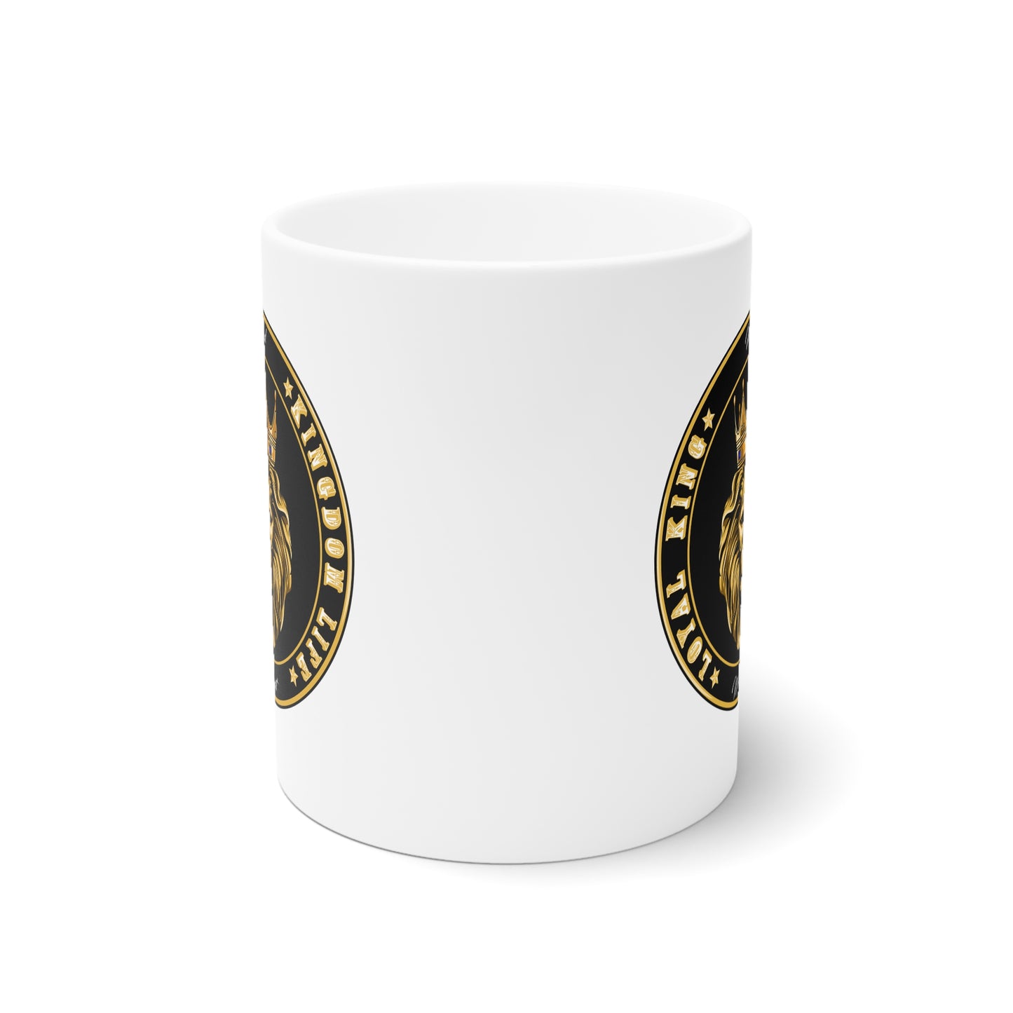 LOYAL KING White Ceramic Mug, 11oz and 15oz