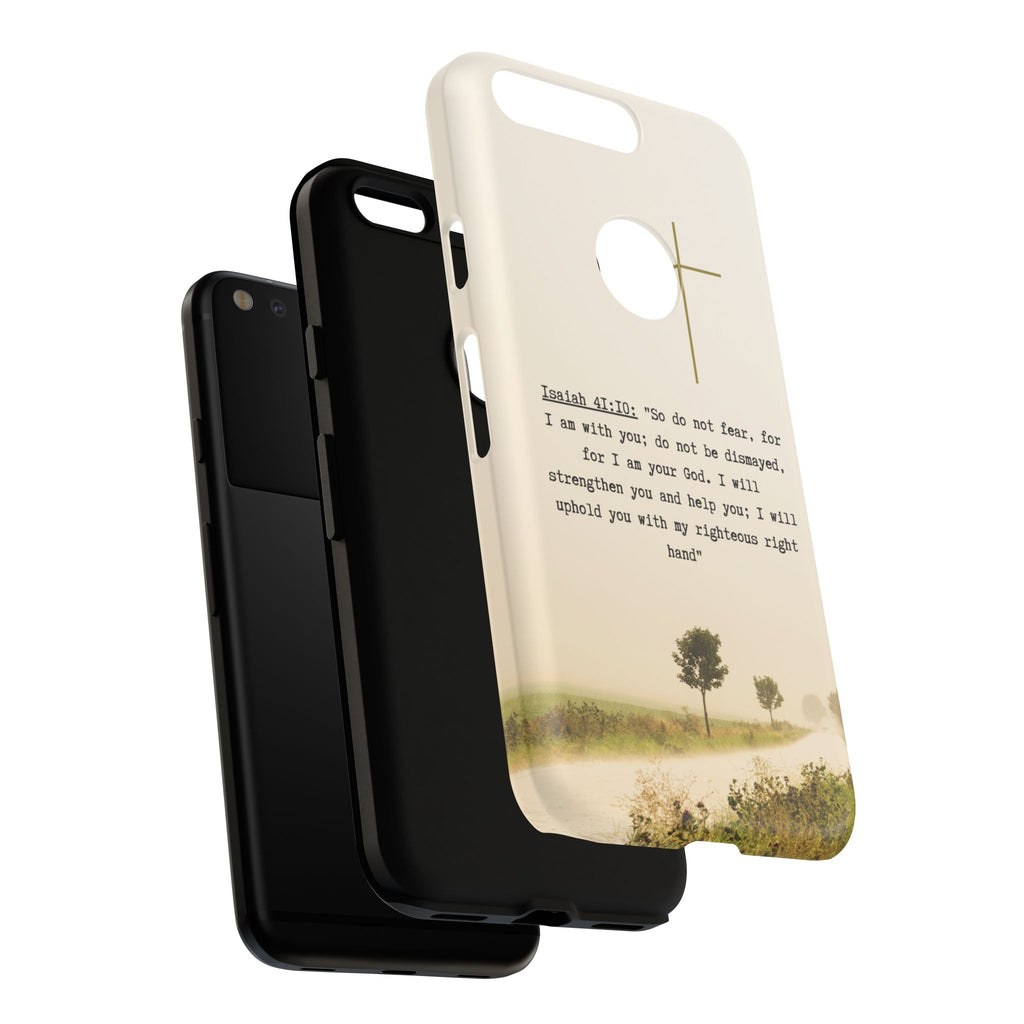 Christian Cross Phone Case with Isaiah 41:10 —The Original, Inspirational Protective iPhone Cover