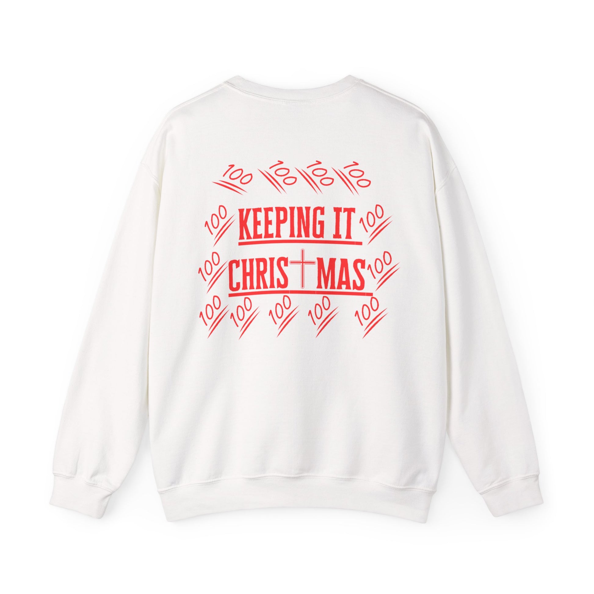 Sudadera navideña con texto rojo | Sudadera cristiana unisex | La original - faithwear