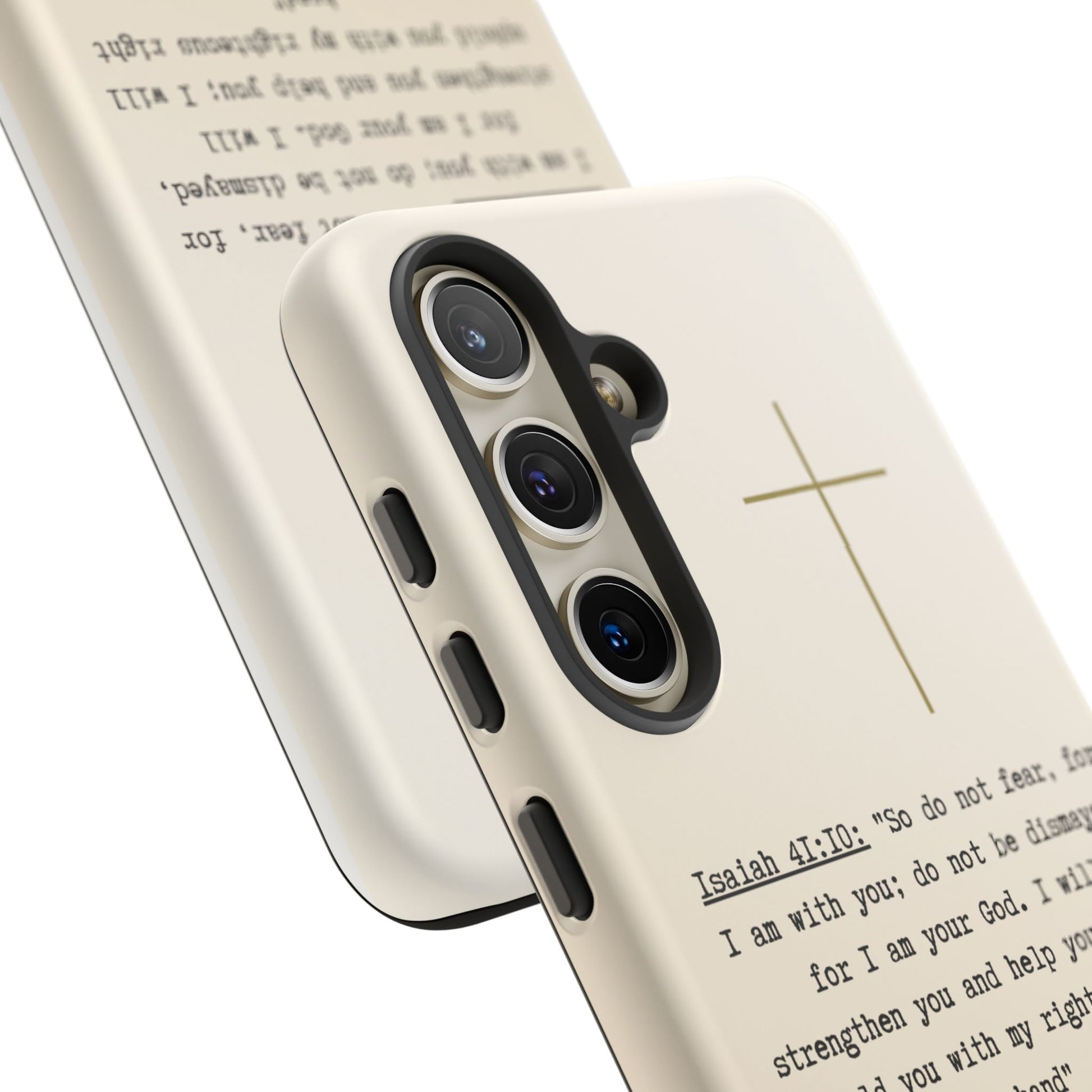 Christian Cross Phone Case with Isaiah 41:10 —The Original, Inspirational Protective iPhone Cover