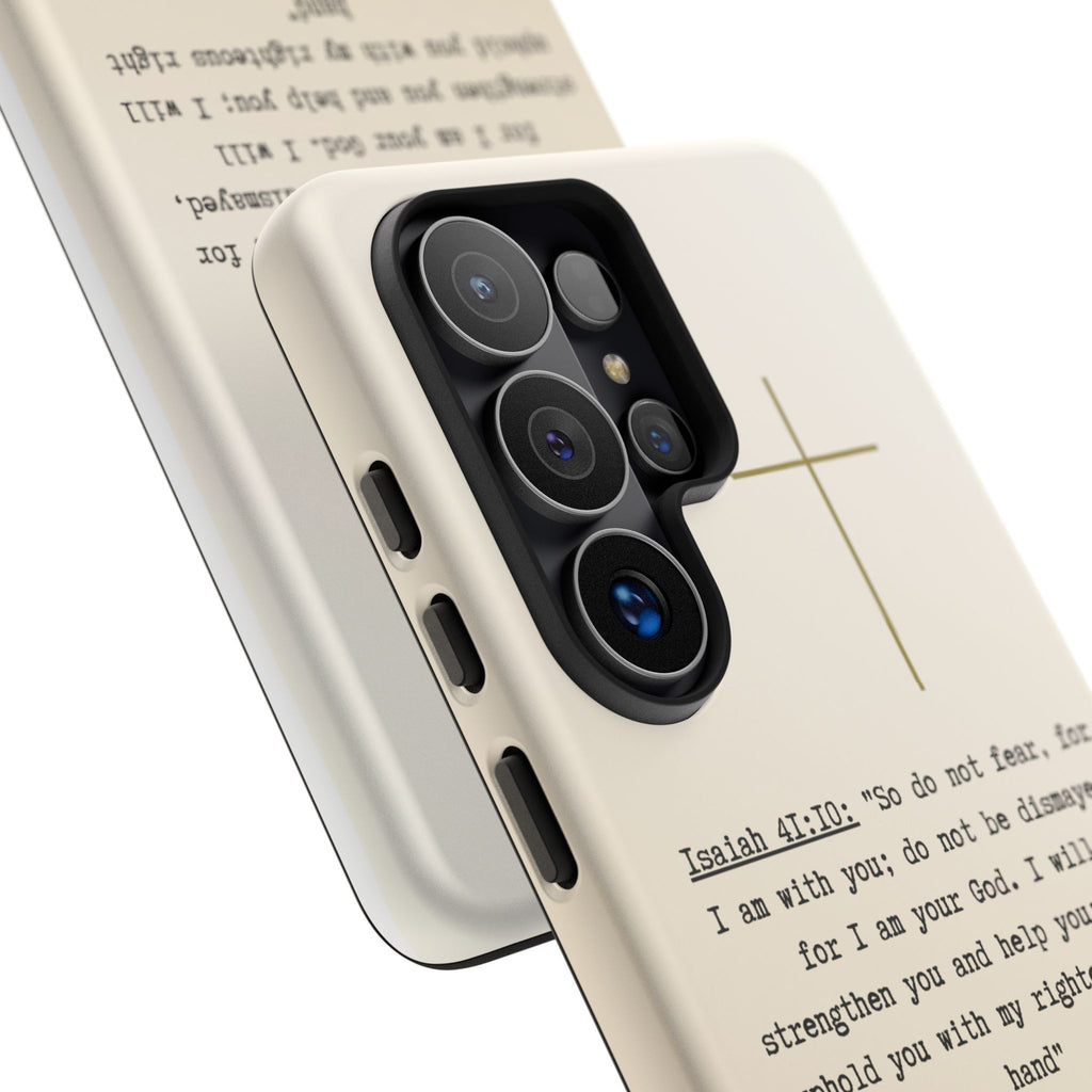 Christian Cross Phone Case with Isaiah 41:10 —The Original, Inspirational Protective iPhone Cover