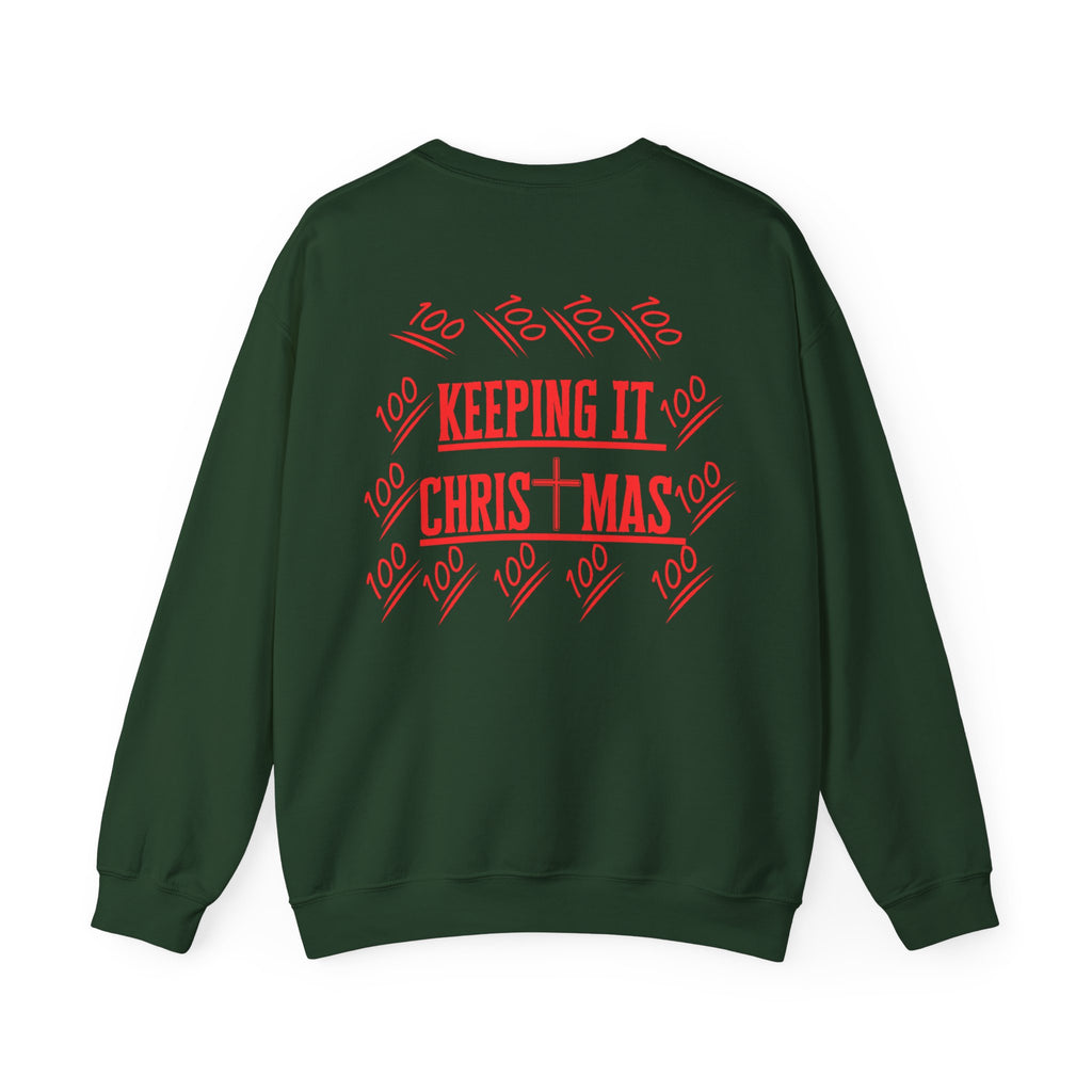 Sudadera navideña con texto rojo | Sudadera cristiana unisex | La original - faithwear