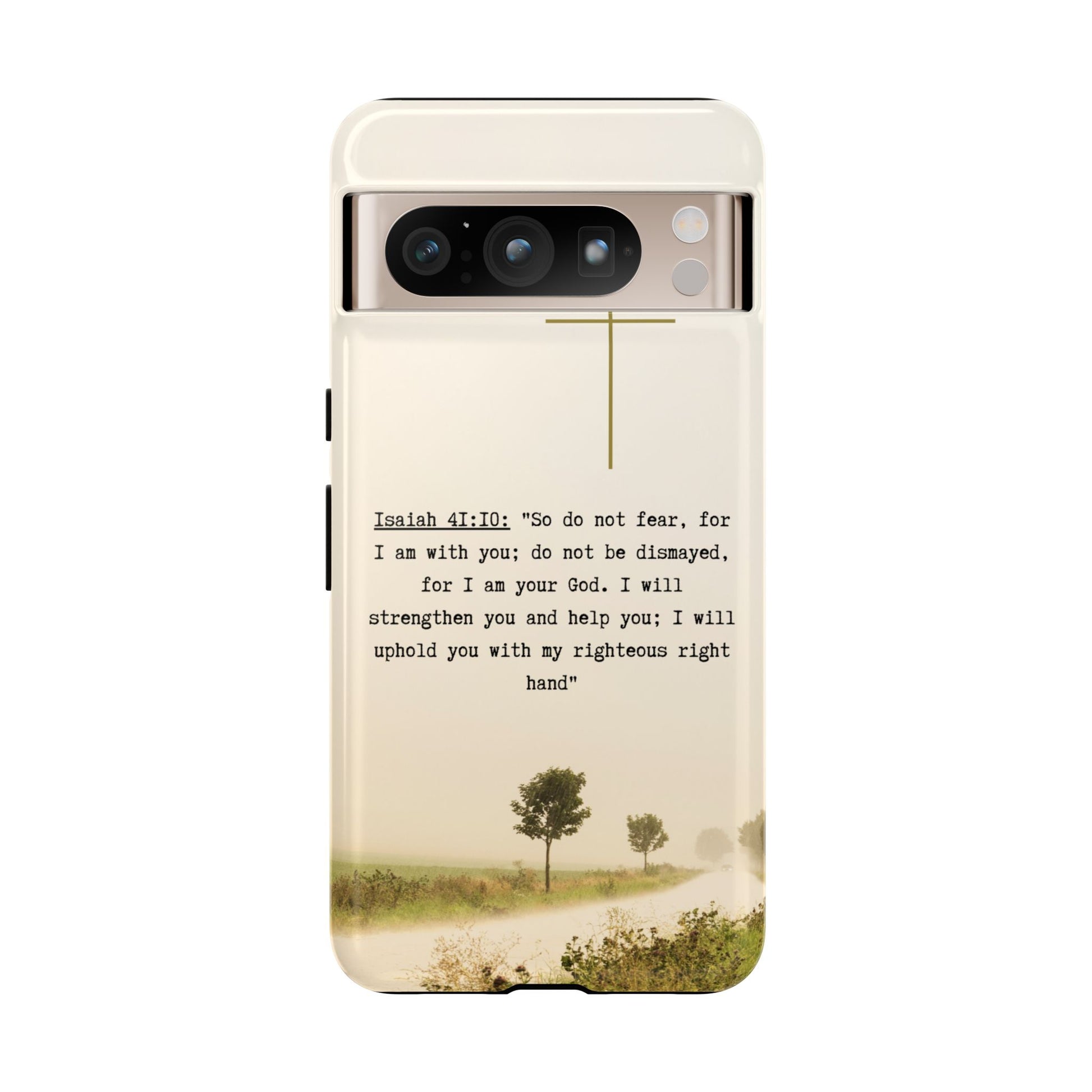 Christian Cross Phone Case with Isaiah 41:10 —The Original, Inspirational Protective iPhone Cover
