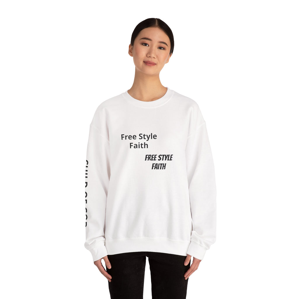 Faith Graphic Crewneck Sweatshirt — "Free Style Faith" Text  - The Original