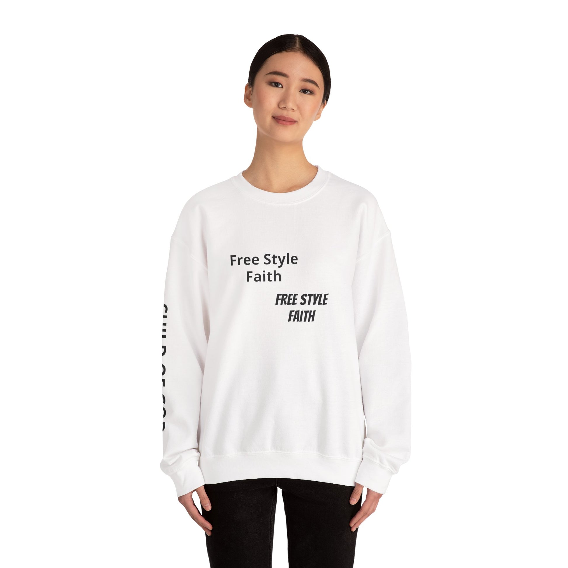 Faith Graphic Crewneck Sweatshirt — "Free Style Faith" Text  - The Original