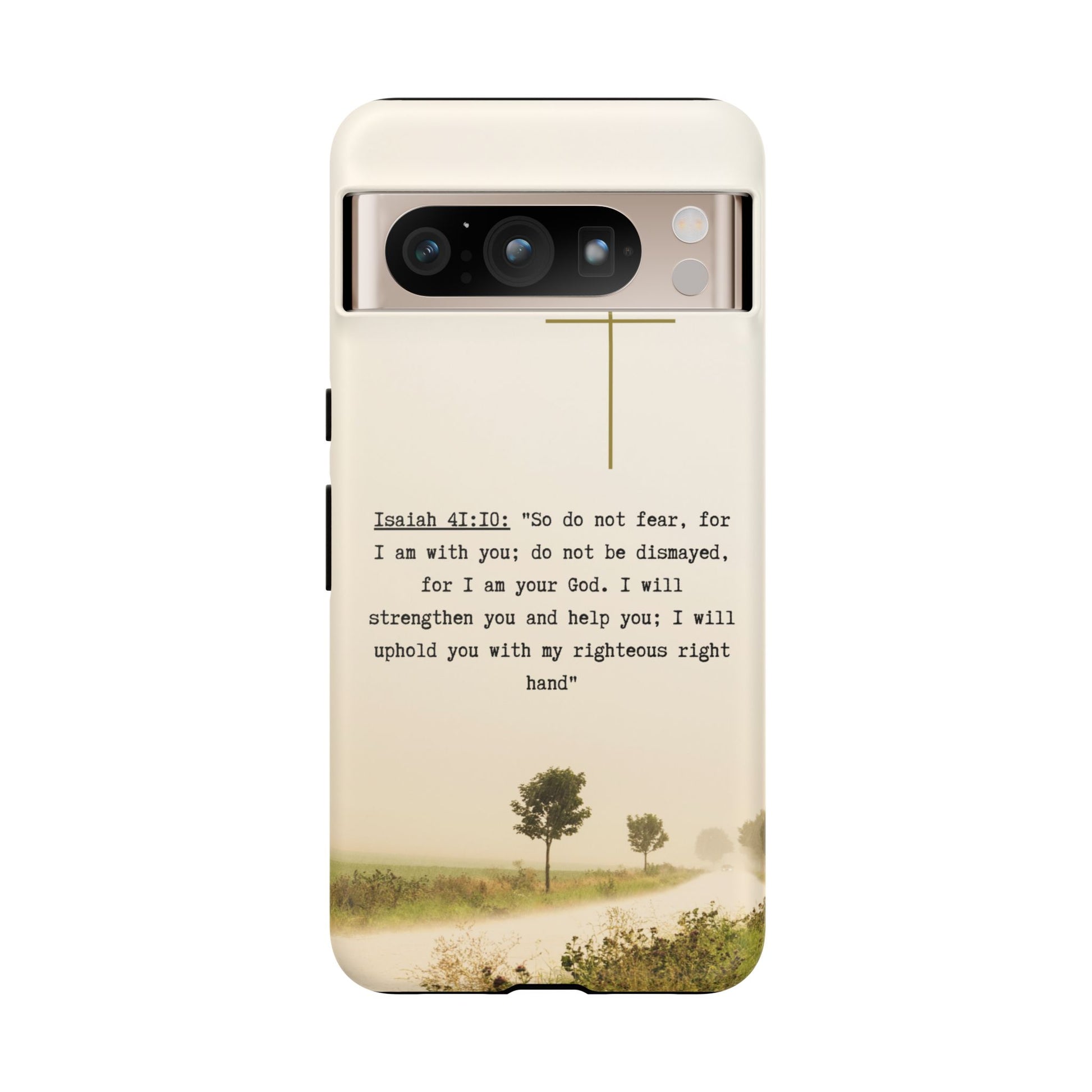 Christian Cross Phone Case with Isaiah 41:10 —The Original, Inspirational Protective iPhone Cover