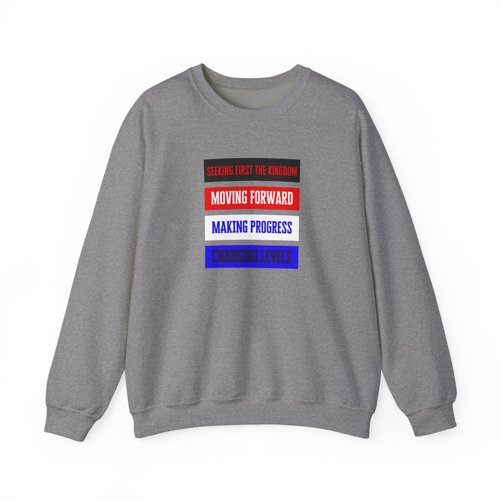 MOVING FORWARD – Unisex kristen sweatshirt med tryk | The Original