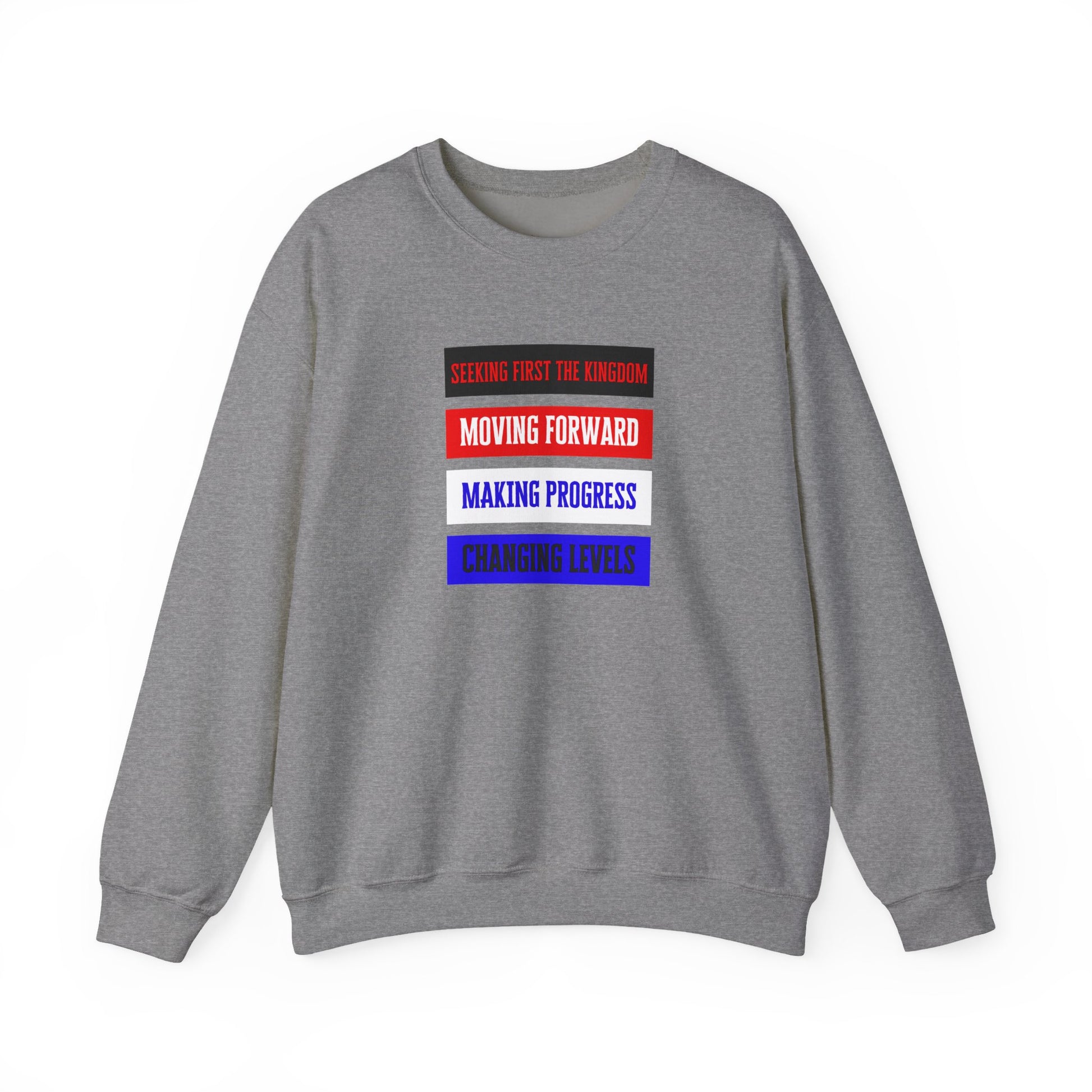 MOVING FORWARD – Unisex kristen sweatshirt med tryk | The Original