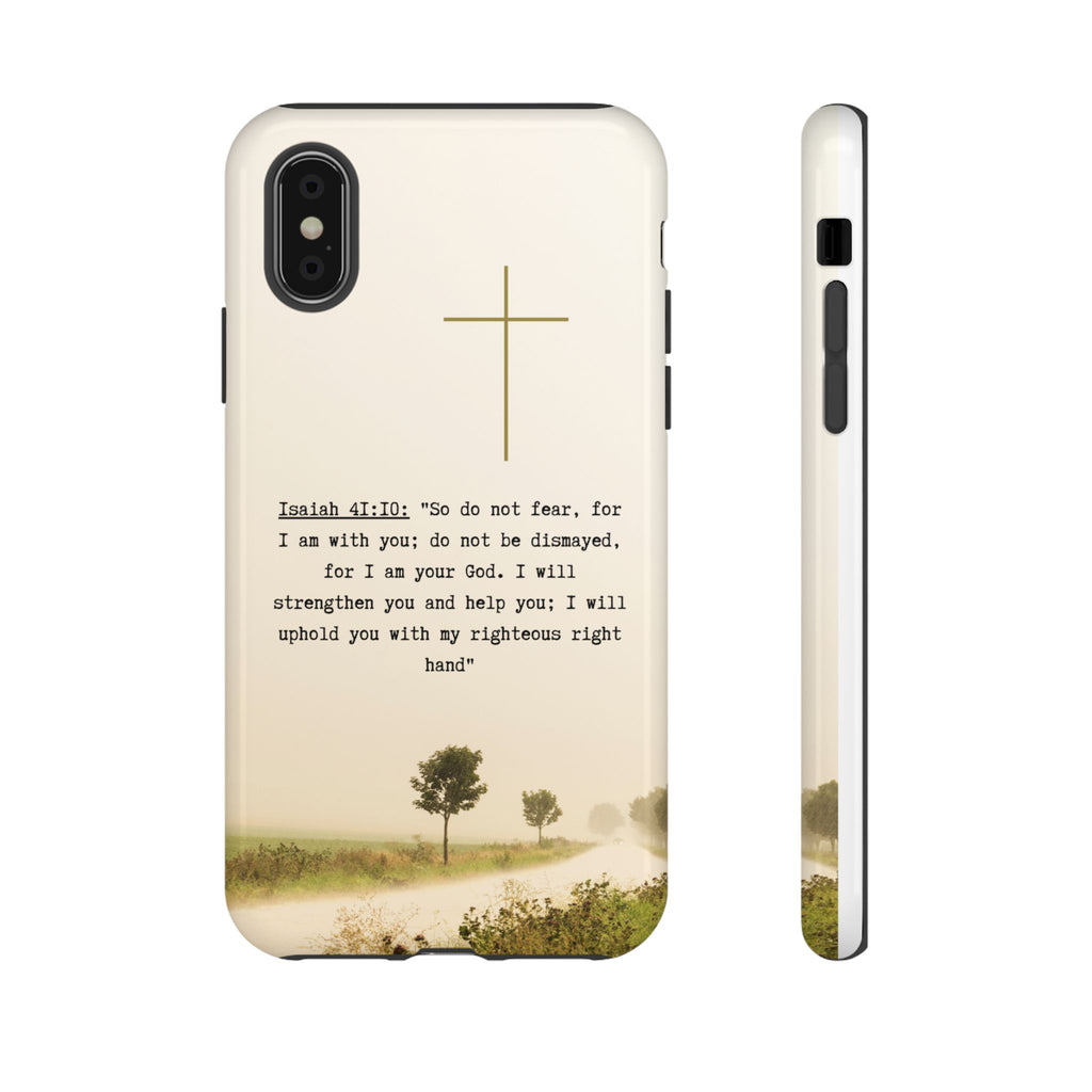 Christian Cross Phone Case with Isaiah 41:10 —The Original, Inspirational Protective iPhone Cover