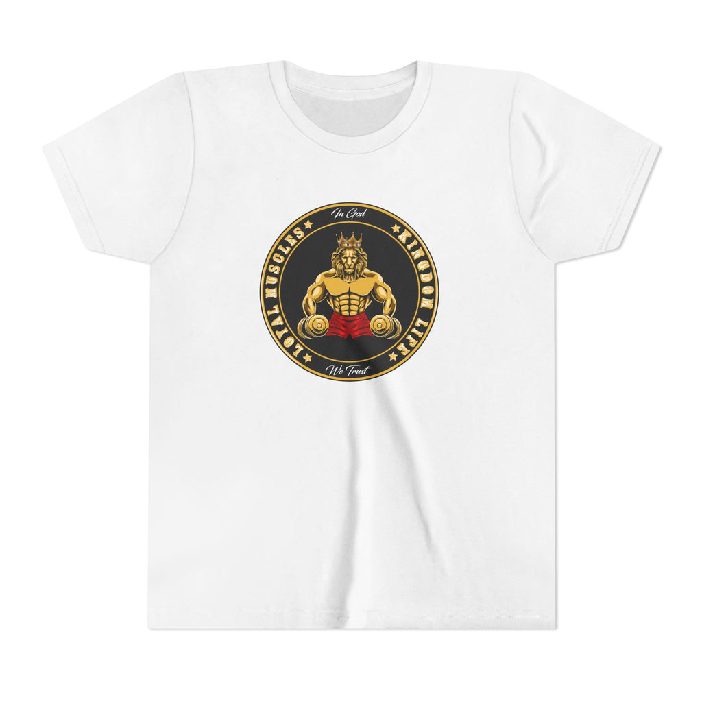 LOYAL MUSCLES Youth Tee - for all the faith living young people, be strong in faith