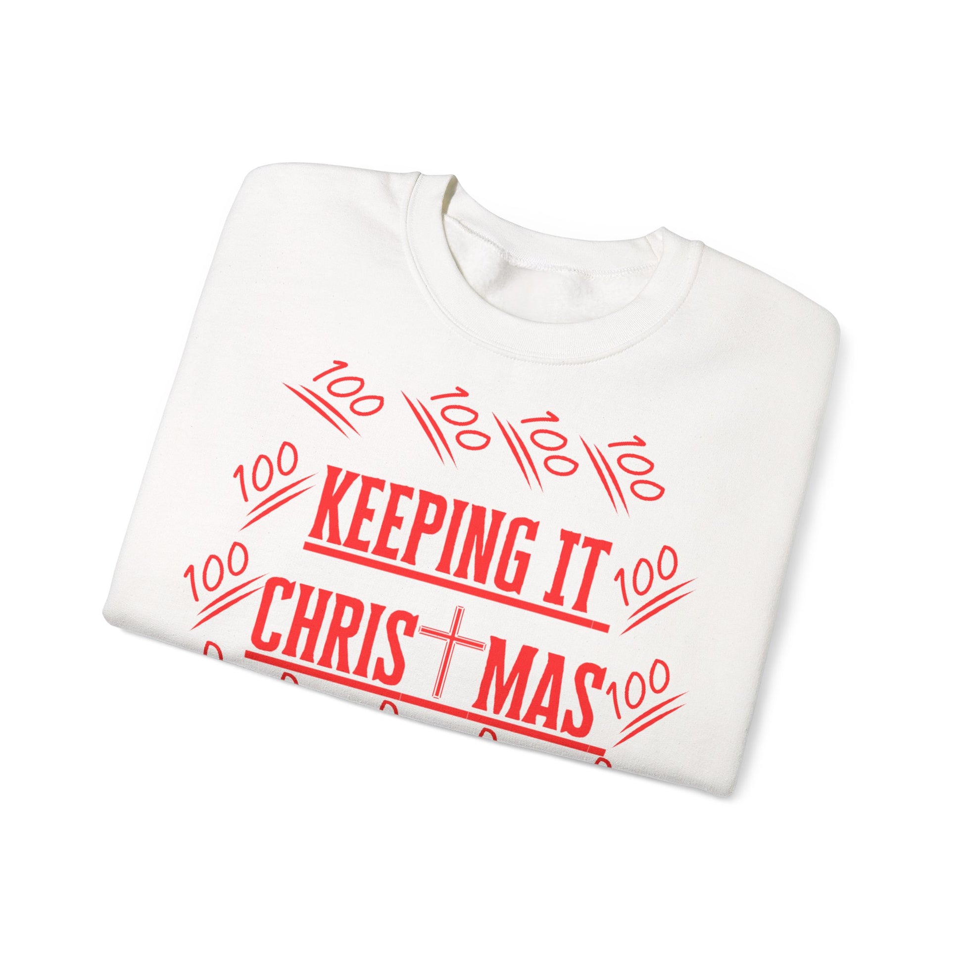 Sudadera navideña con texto rojo | Sudadera cristiana unisex | La original - faithwear