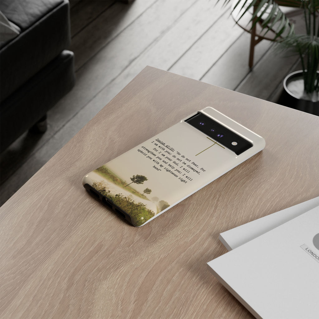 Christian Cross Phone Case with Isaiah 41:10 —The Original, Inspirational Protective iPhone Cover