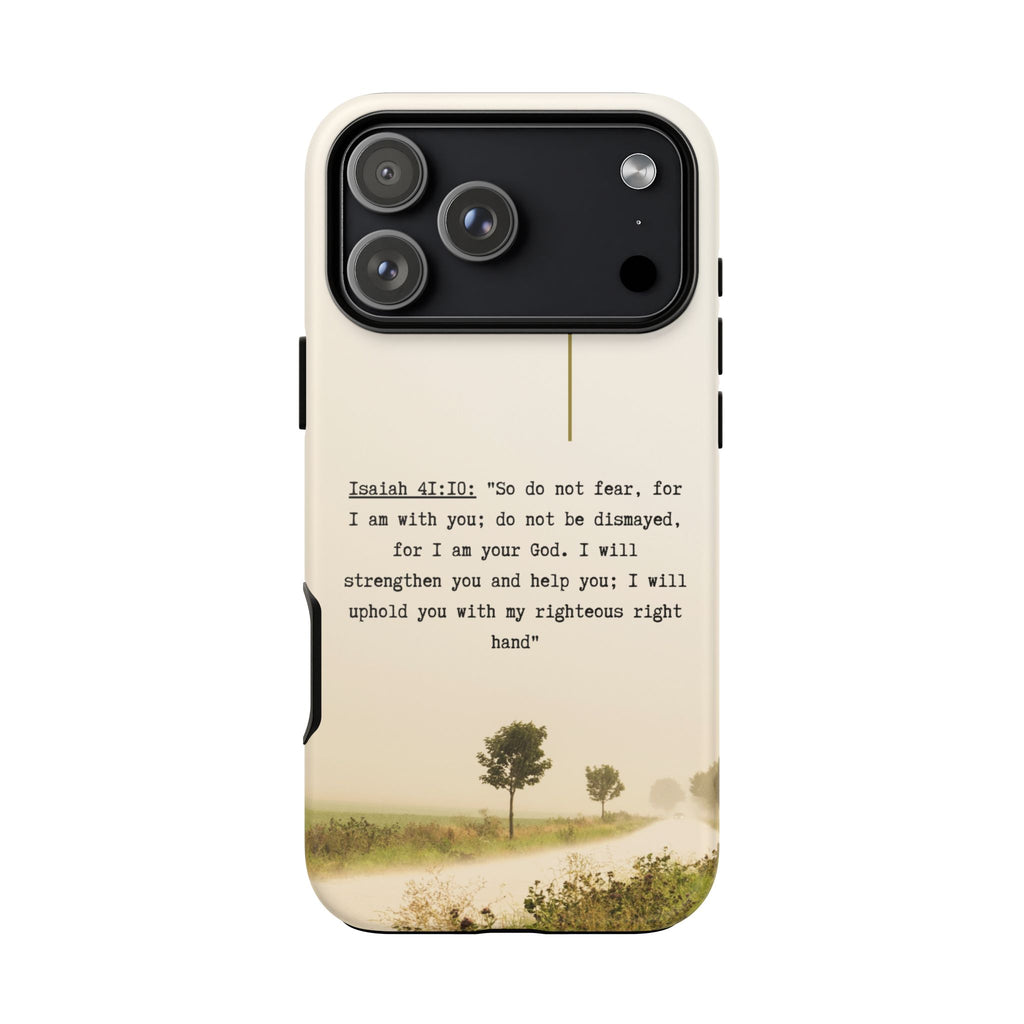 Christian Cross Phone Case with Isaiah 41:10 —The Original, Inspirational Protective iPhone Cover