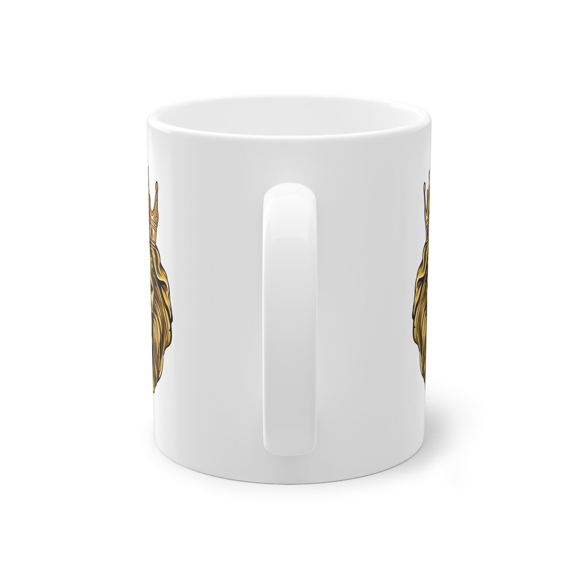 Taza de cerámica LEÓN DE ORO – Taza de café inspirada en la fe | La original: ¡Sé fuerte y valiente!