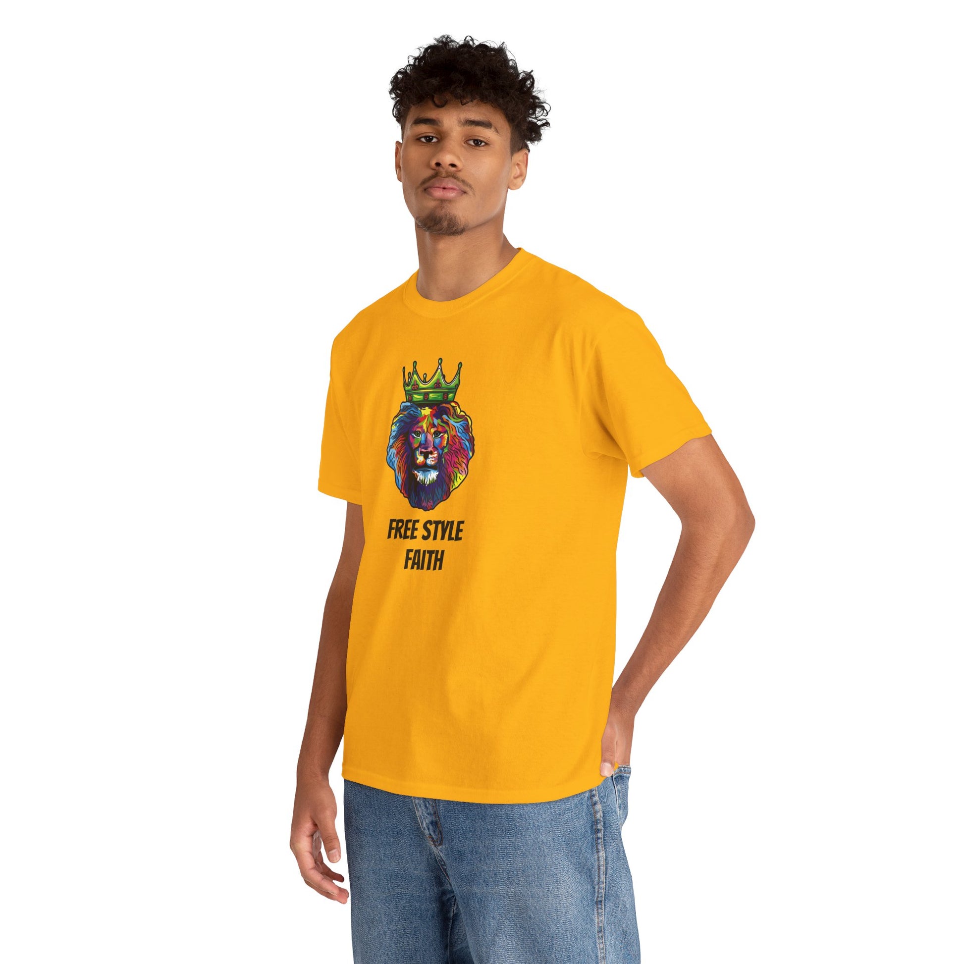 FREE STYLE FAITH med COLOR LION Custom kristen T-shirt – The Original – faithwear