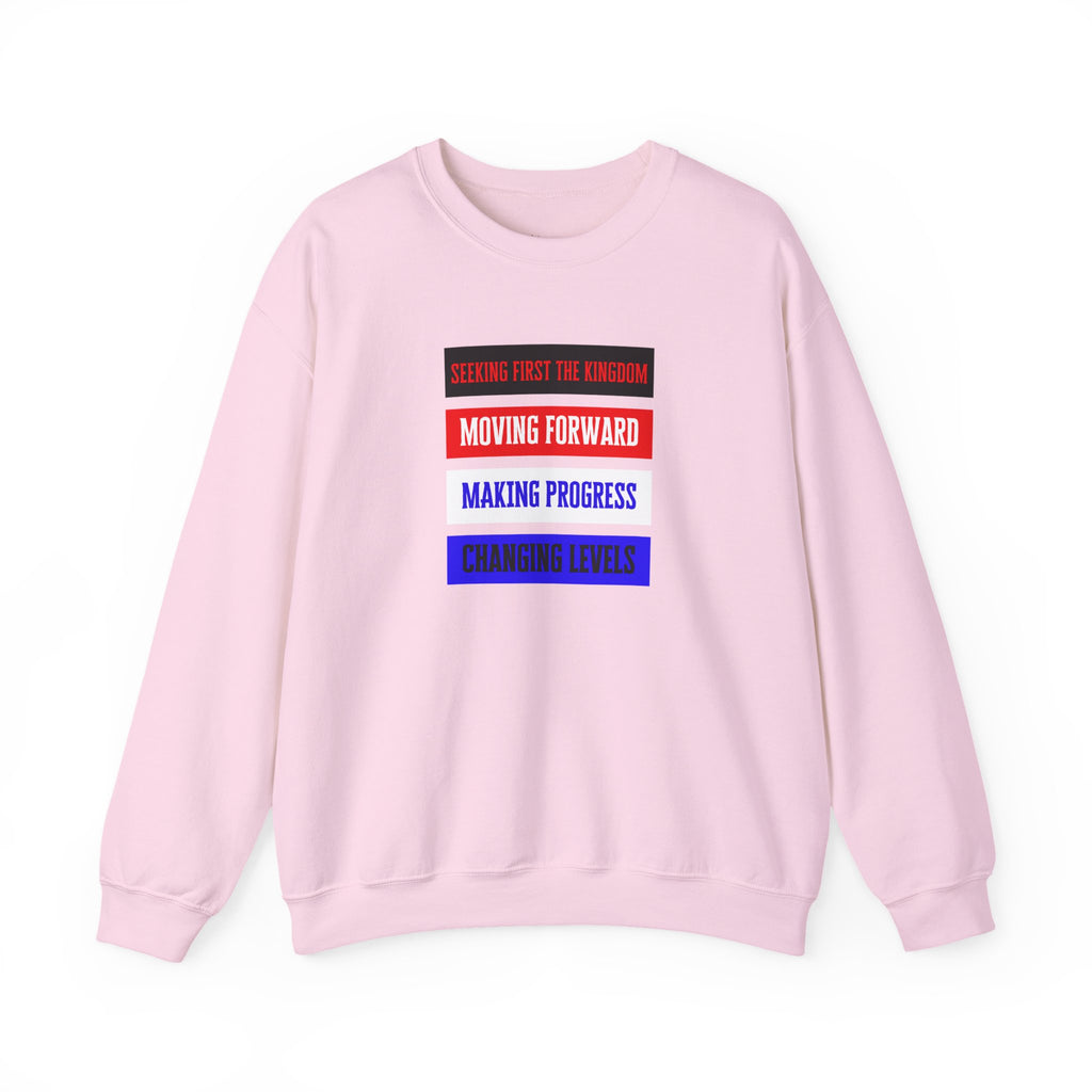 MOVING FORWARD – Unisex kristen sweatshirt med tryk | The Original