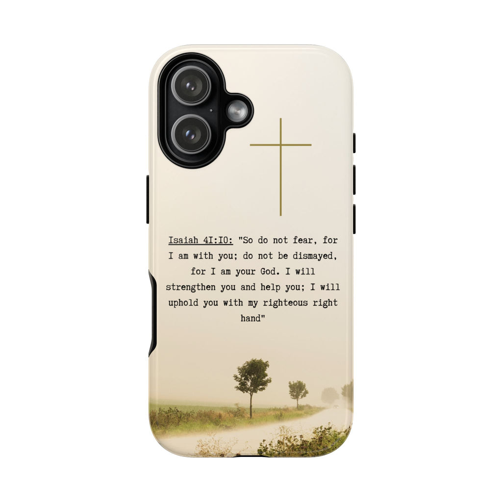 Christian Cross Phone Case with Isaiah 41:10 —The Original, Inspirational Protective iPhone Cover