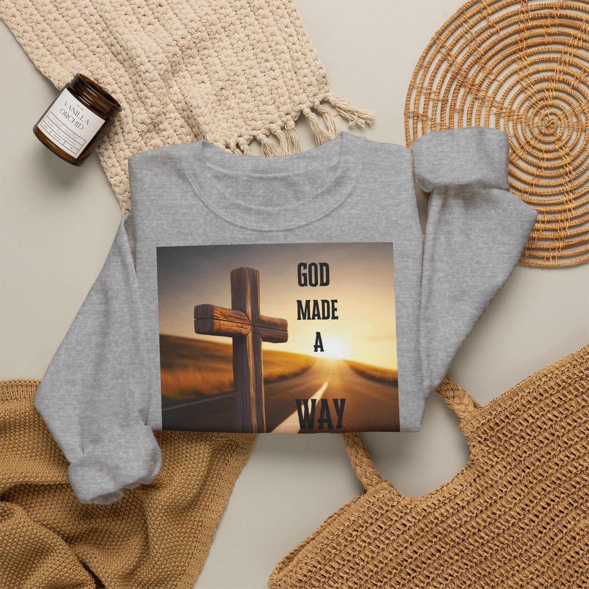 LÍNEAS ATREVIDAS – Sudadera cristiana unisex de cuello redondo | La original: ropa de fe con propósito