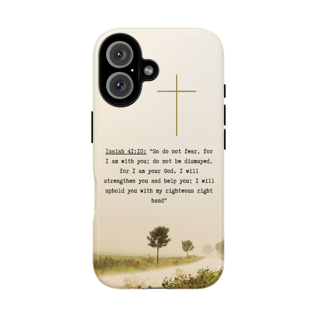 Christian Cross Phone Case with Isaiah 41:10 —The Original, Inspirational Protective iPhone Cover