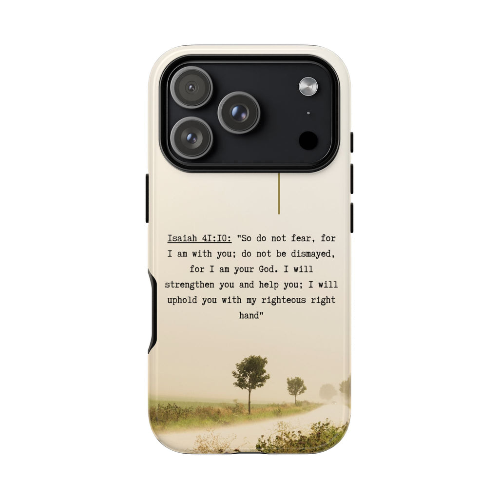 Christian Cross Phone Case with Isaiah 41:10 —The Original, Inspirational Protective iPhone Cover
