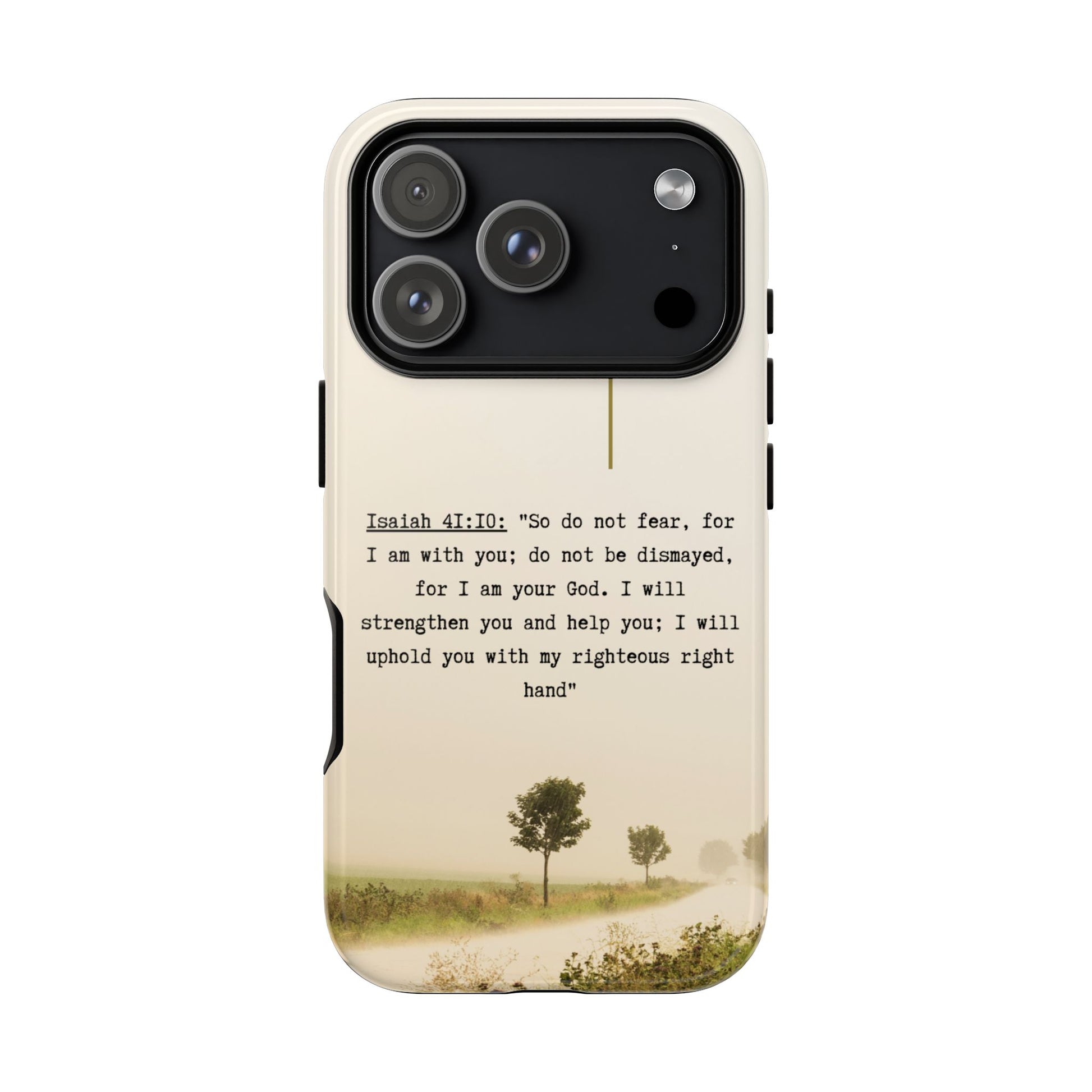 Christian Cross Phone Case with Isaiah 41:10 —The Original, Inspirational Protective iPhone Cover