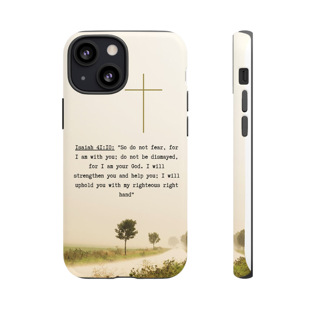 Christian Cross Phone Case with Isaiah 41:10 —The Original, Inspirational Protective iPhone Cover