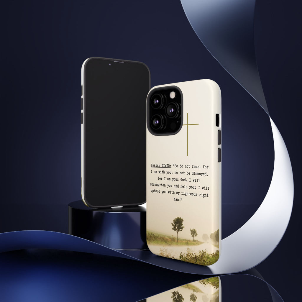 Christian Cross Phone Case with Isaiah 41:10 —The Original, Inspirational Protective iPhone Cover