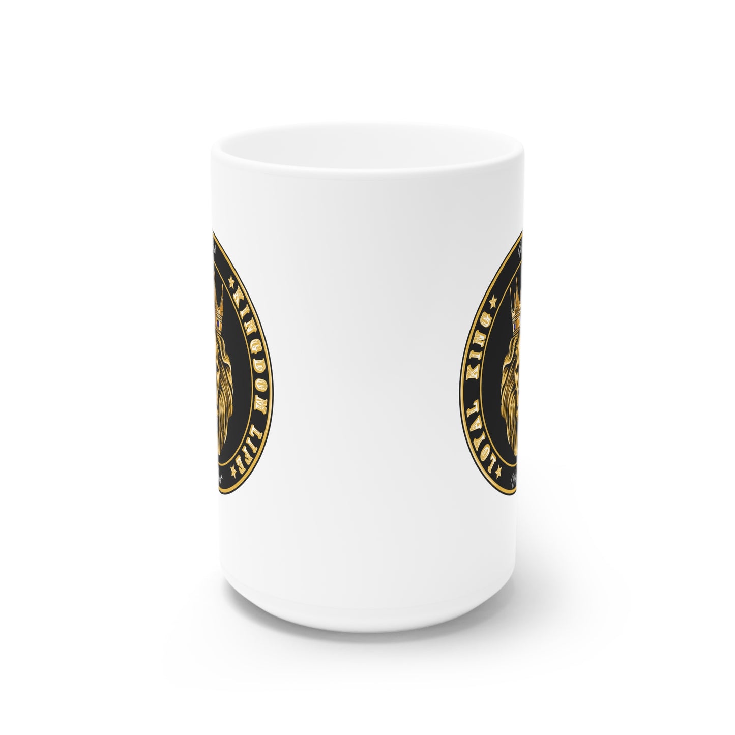 LOYAL KING White Ceramic Mug, 11oz and 15oz