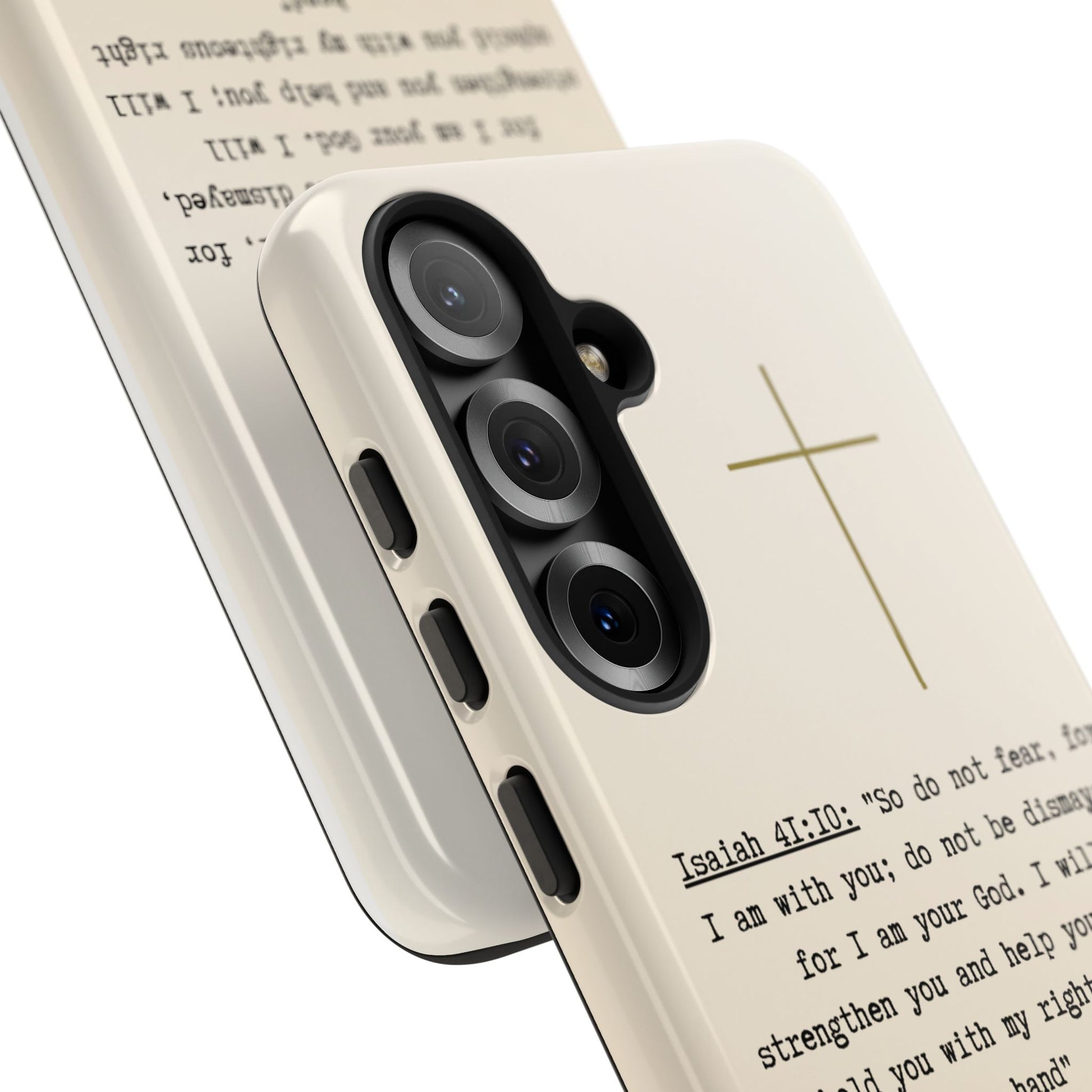 Christian Cross Phone Case with Isaiah 41:10 —The Original, Inspirational Protective iPhone Cover