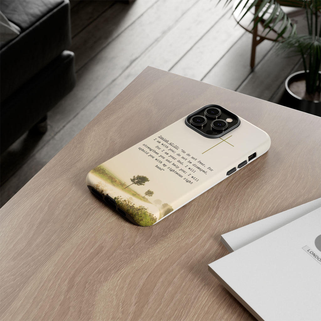 Christian Cross Phone Case with Isaiah 41:10 —The Original, Inspirational Protective iPhone Cover