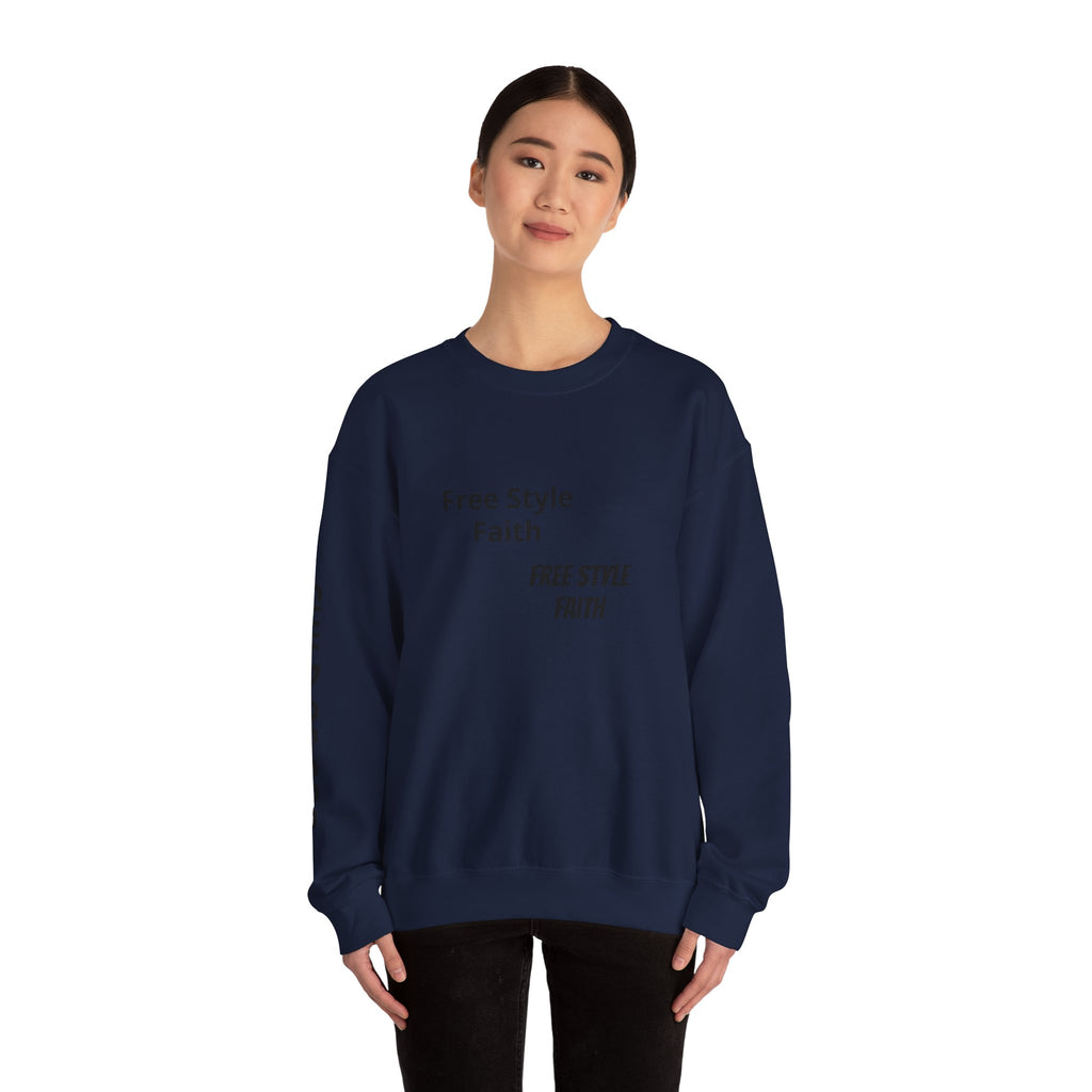 Faith Graphic Crewneck Sweatshirt — "Free Style Faith" Text  - The Original