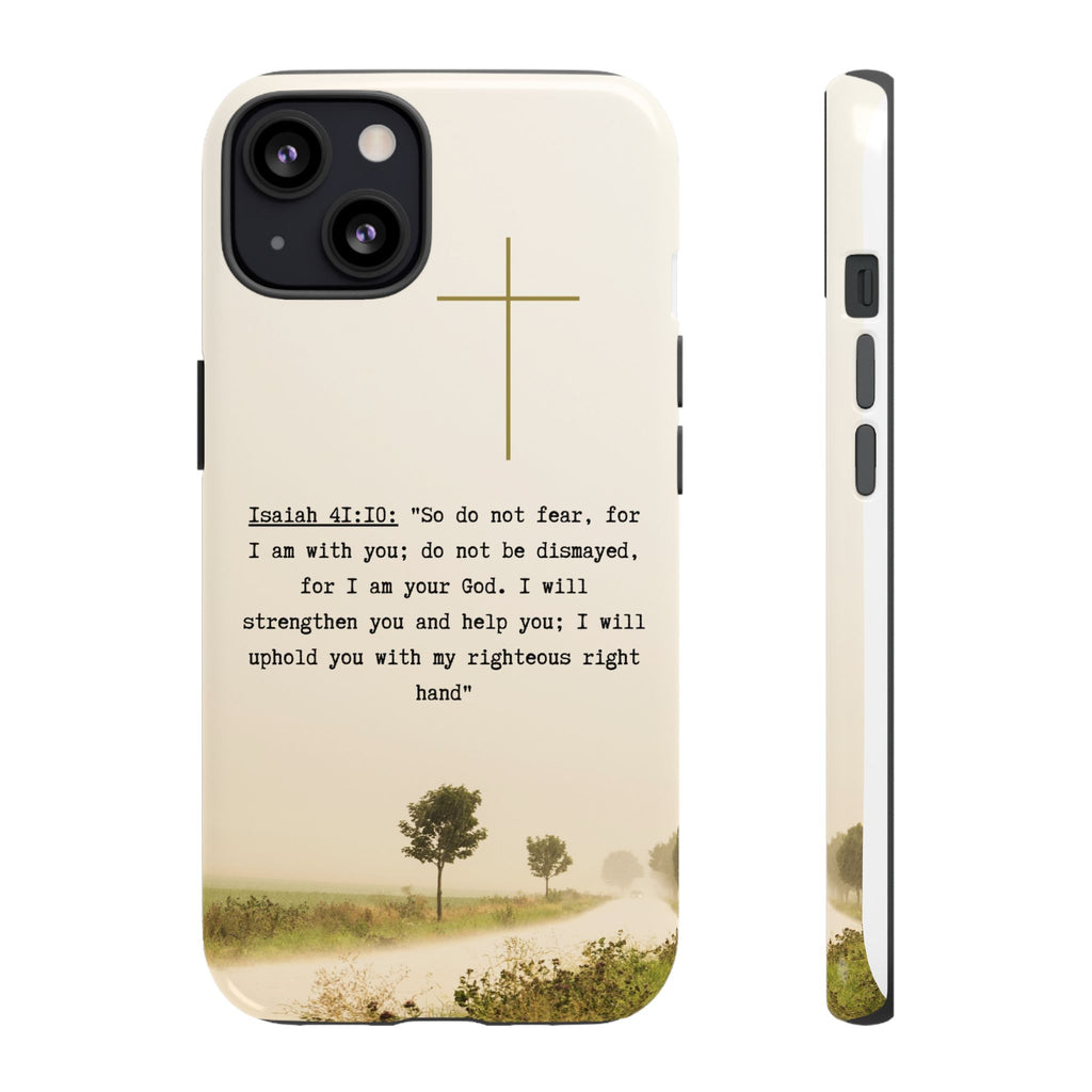 Christian Cross Phone Case with Isaiah 41:10 —The Original, Inspirational Protective iPhone Cover