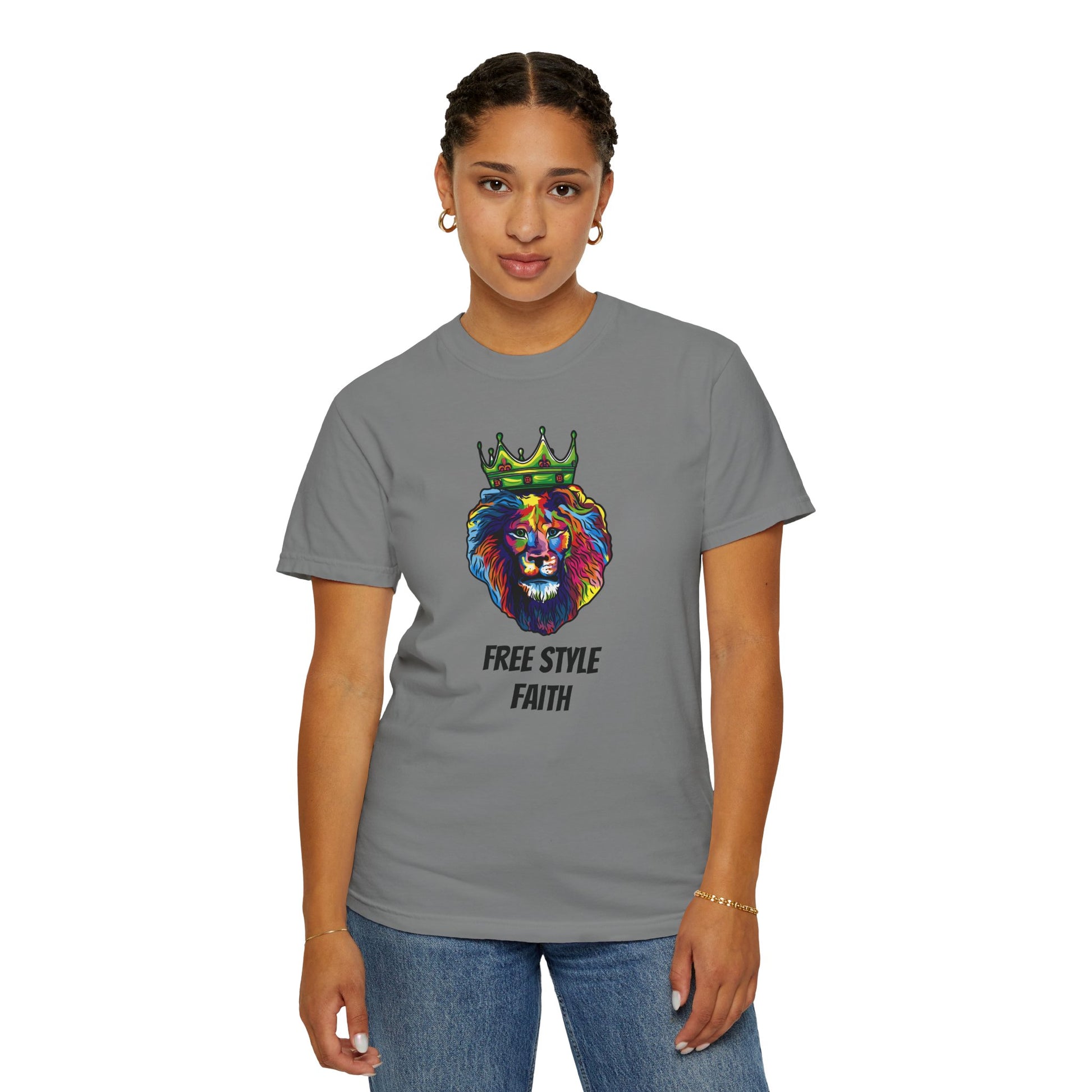 COLOR LION T-Shirt — "Free Style Faith" Colorful Tee - The Original