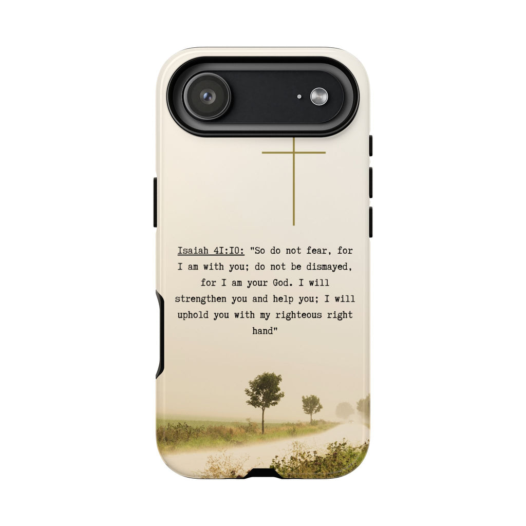 Christian Cross Phone Case with Isaiah 41:10 —The Original, Inspirational Protective iPhone Cover