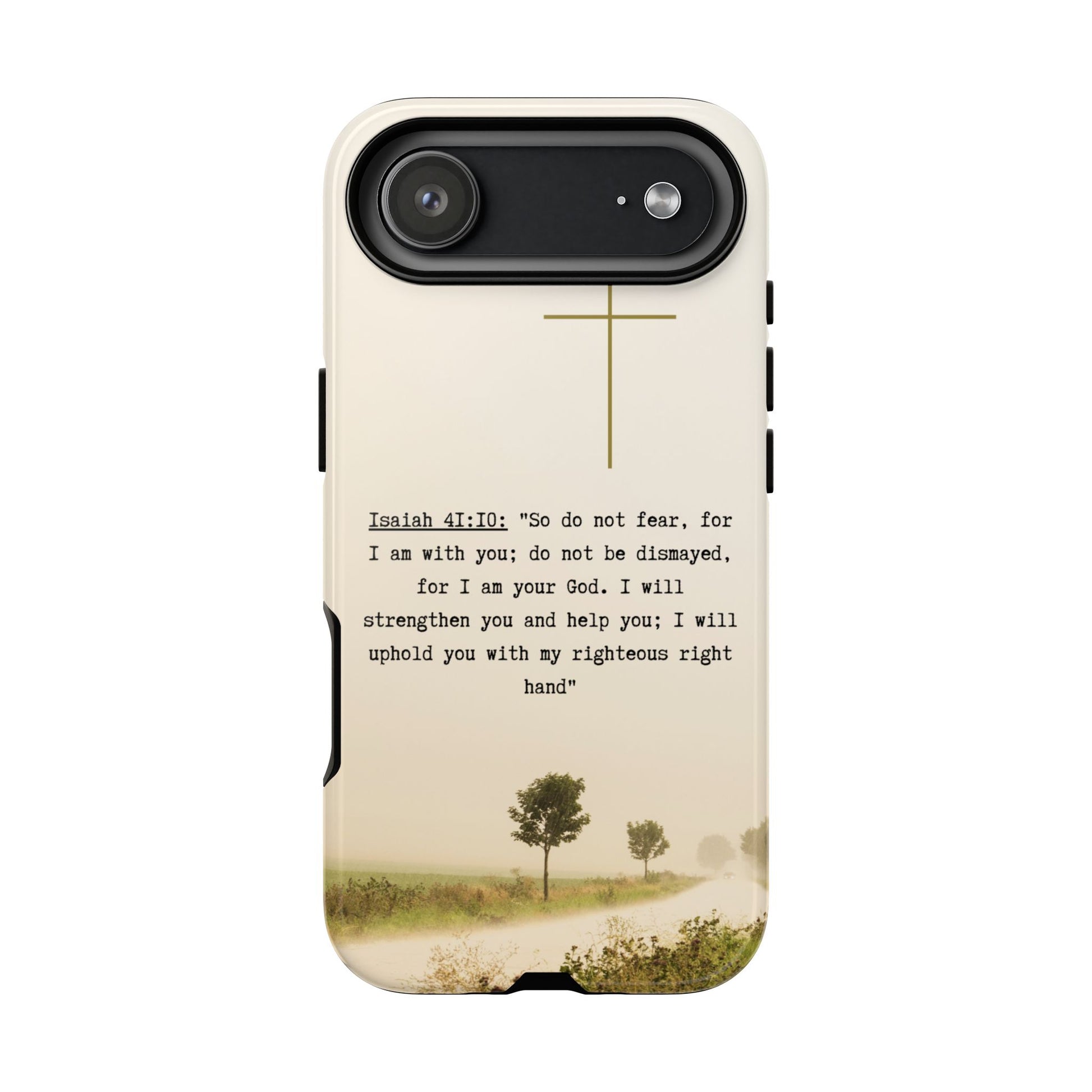 Christian Cross Phone Case with Isaiah 41:10 —The Original, Inspirational Protective iPhone Cover