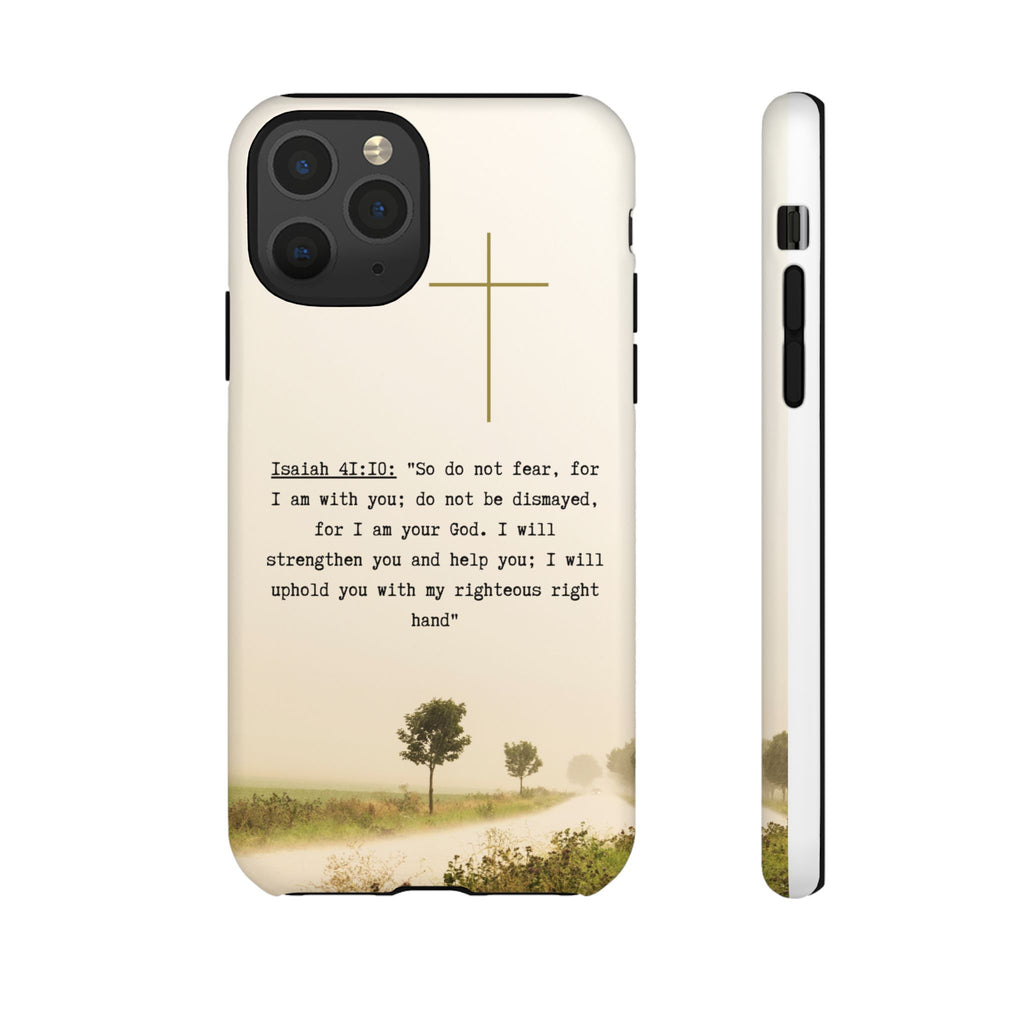 Christian Cross Phone Case with Isaiah 41:10 —The Original, Inspirational Protective iPhone Cover