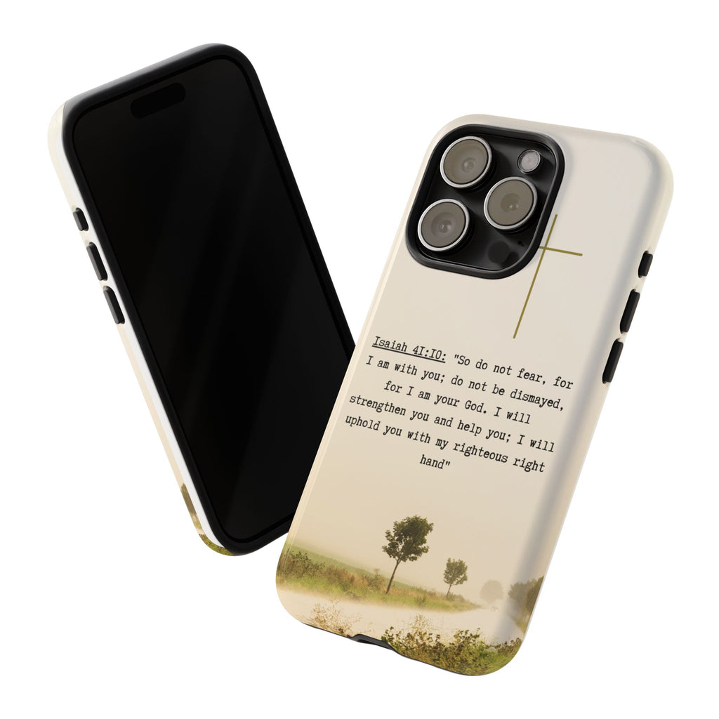Christian Cross Phone Case with Isaiah 41:10 —The Original, Inspirational Protective iPhone Cover