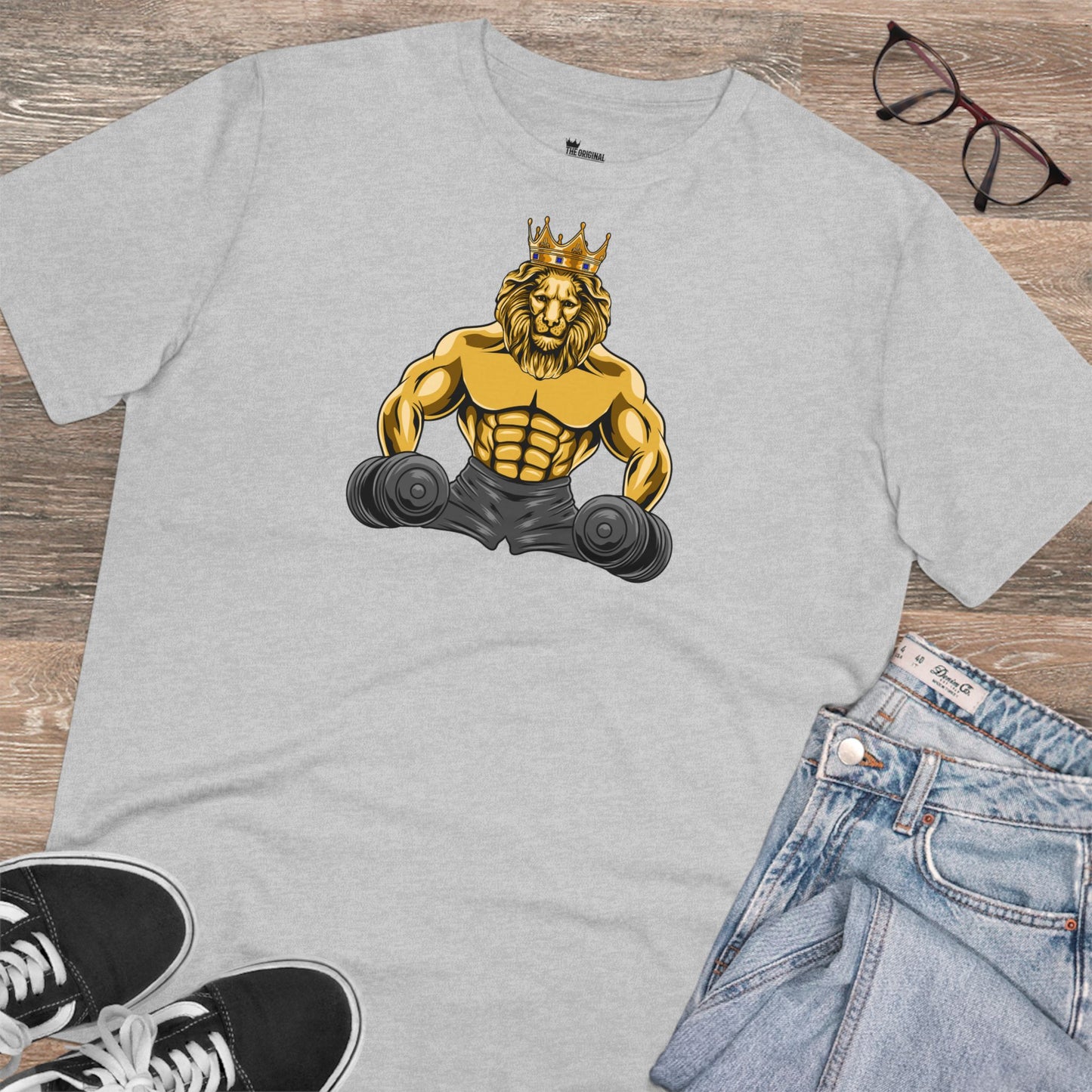 MUSCLE LION (loyal) Organic T-shirt