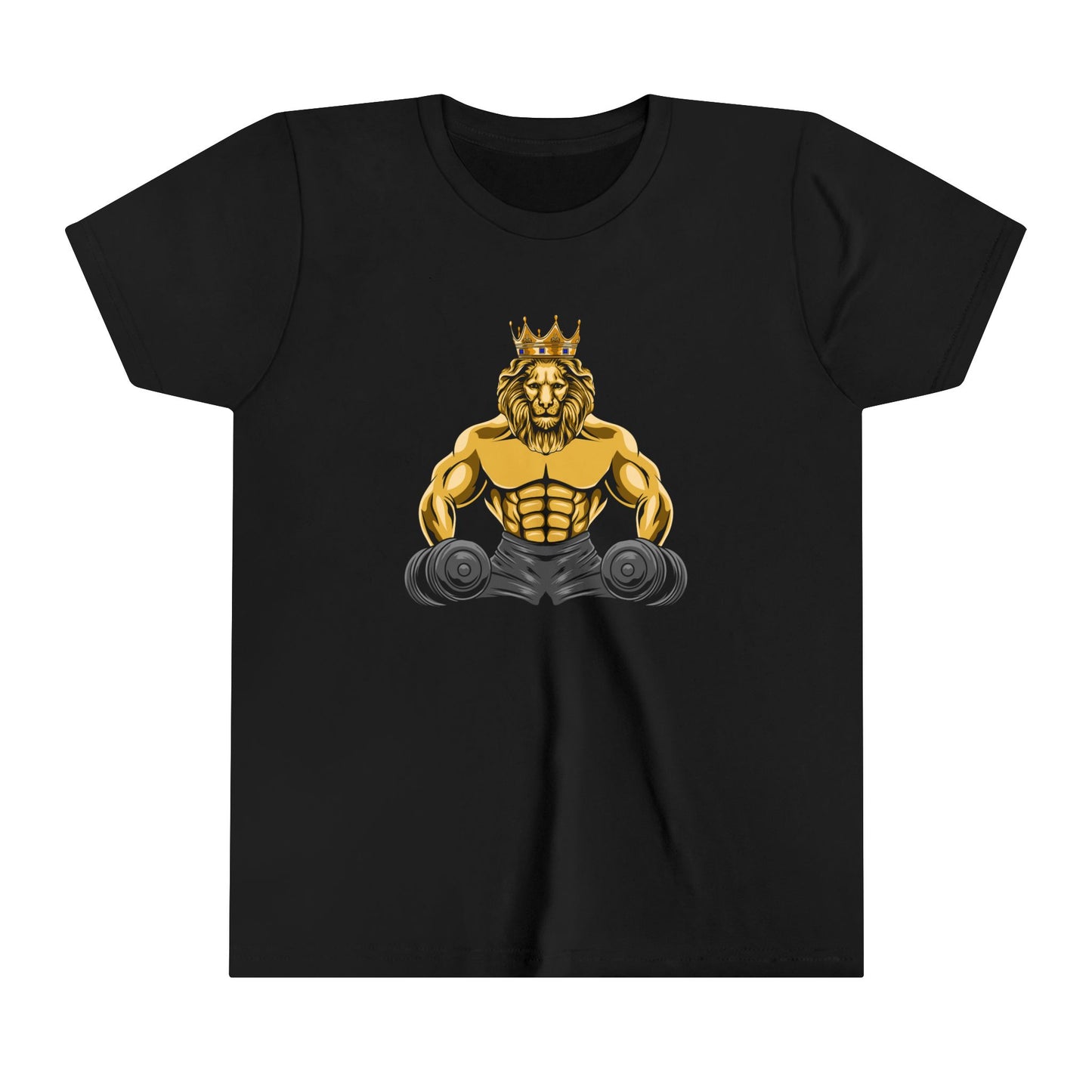 Camiseta de manga corta juvenil MUSCLE LION (gris)